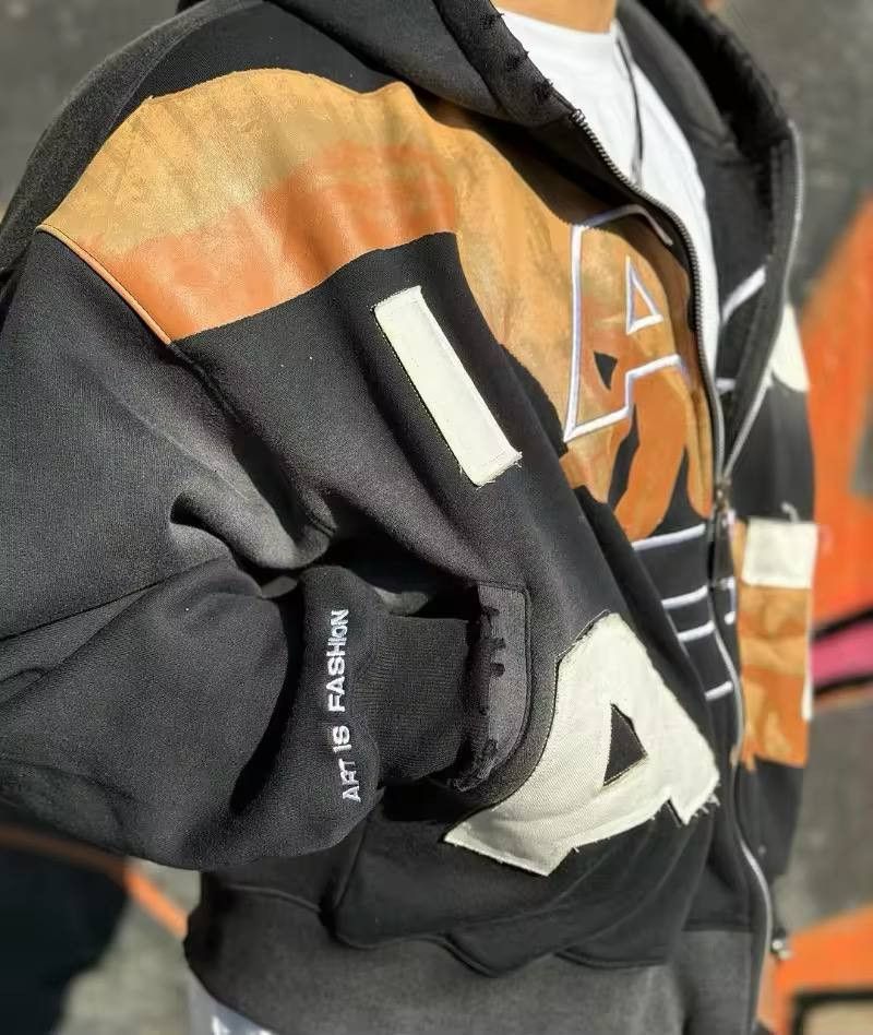 Japanese Brand × Vintage american y2k hoodie with zipper. Size US M / EU 48-50 / 2 - 7 Thumbnail