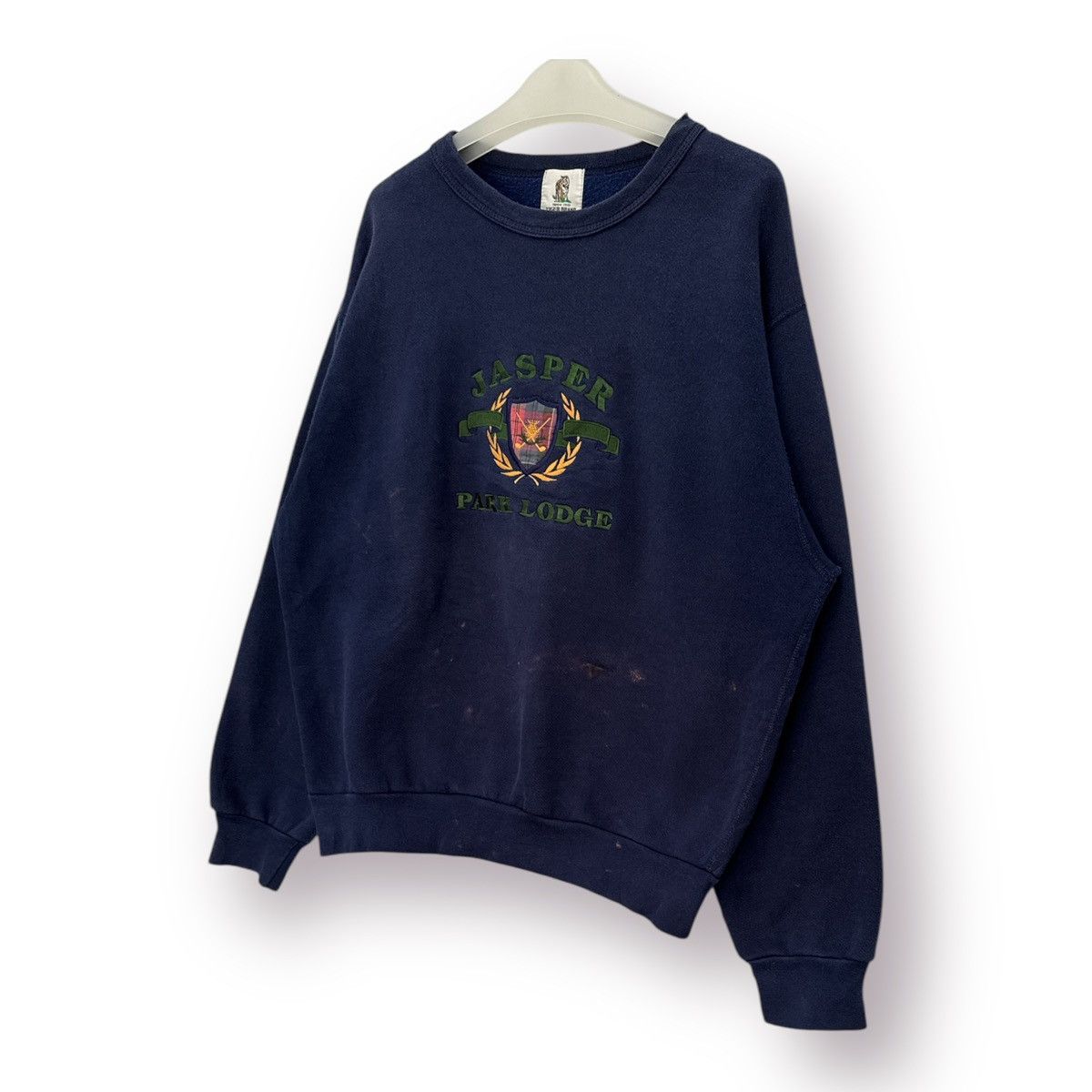 Japanese Brand 🔥 Vintage Distressed Blue Jasper Park Lodge Sweatshirt Size US M / EU 48-50 / 2 - 2 Thumbnail
