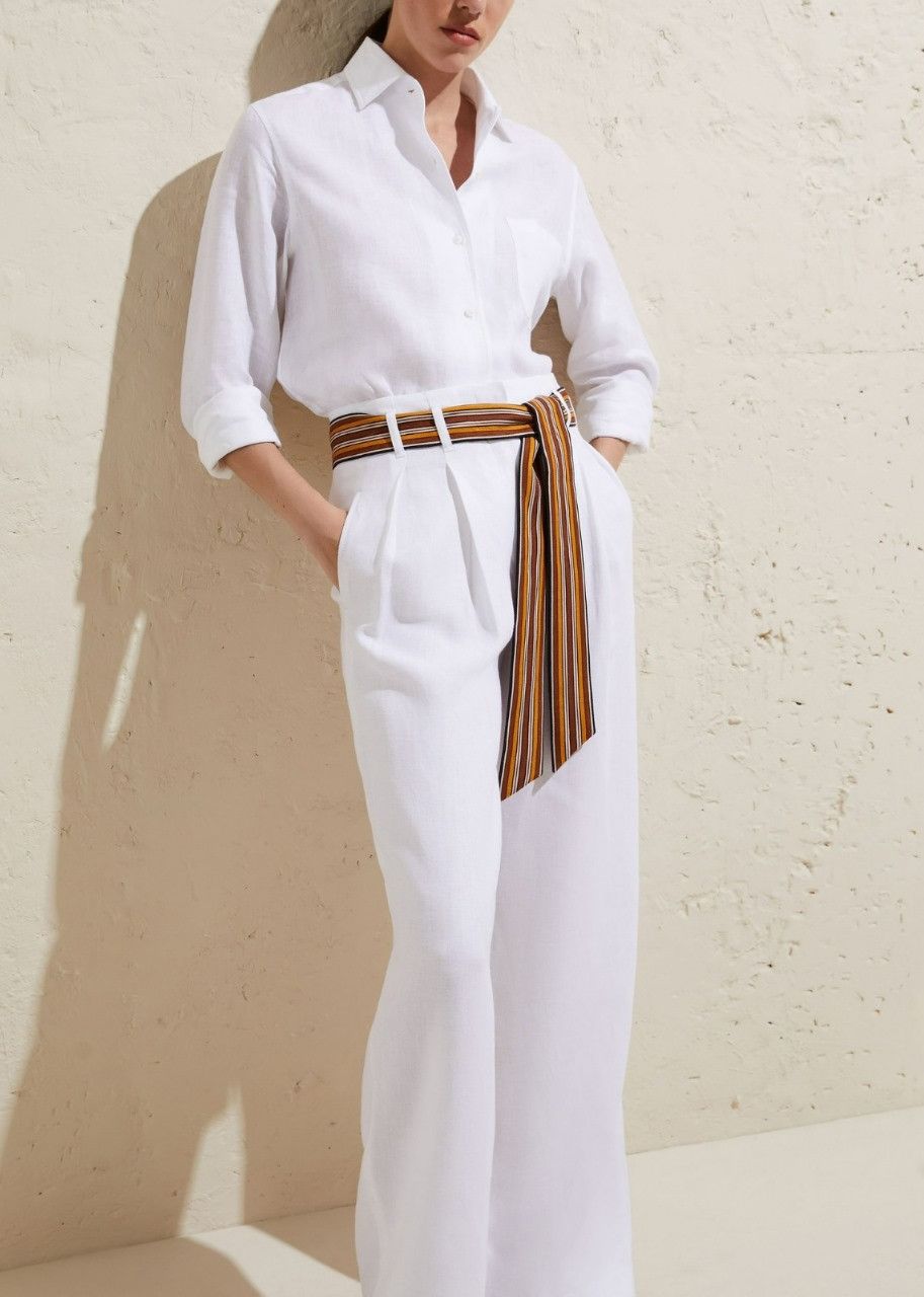 Loro Piana o1srvl11e0424 Trouser in White Size 28" / US 6 / IT 42 - 2 Thumbnail
