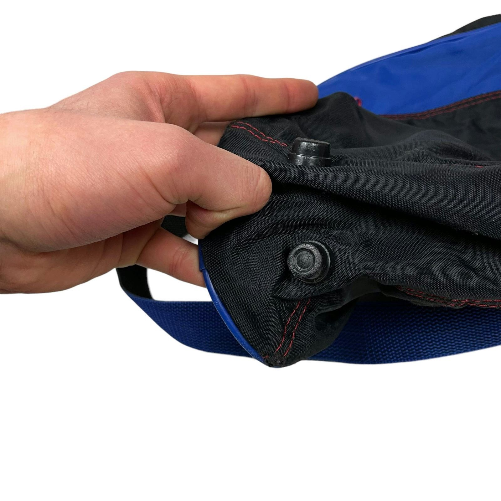 Adidas × Vintage Adidas Adults Black Blue Zipper Logo Crossbody Backpack Size ONE SIZE - 12 Thumbnail