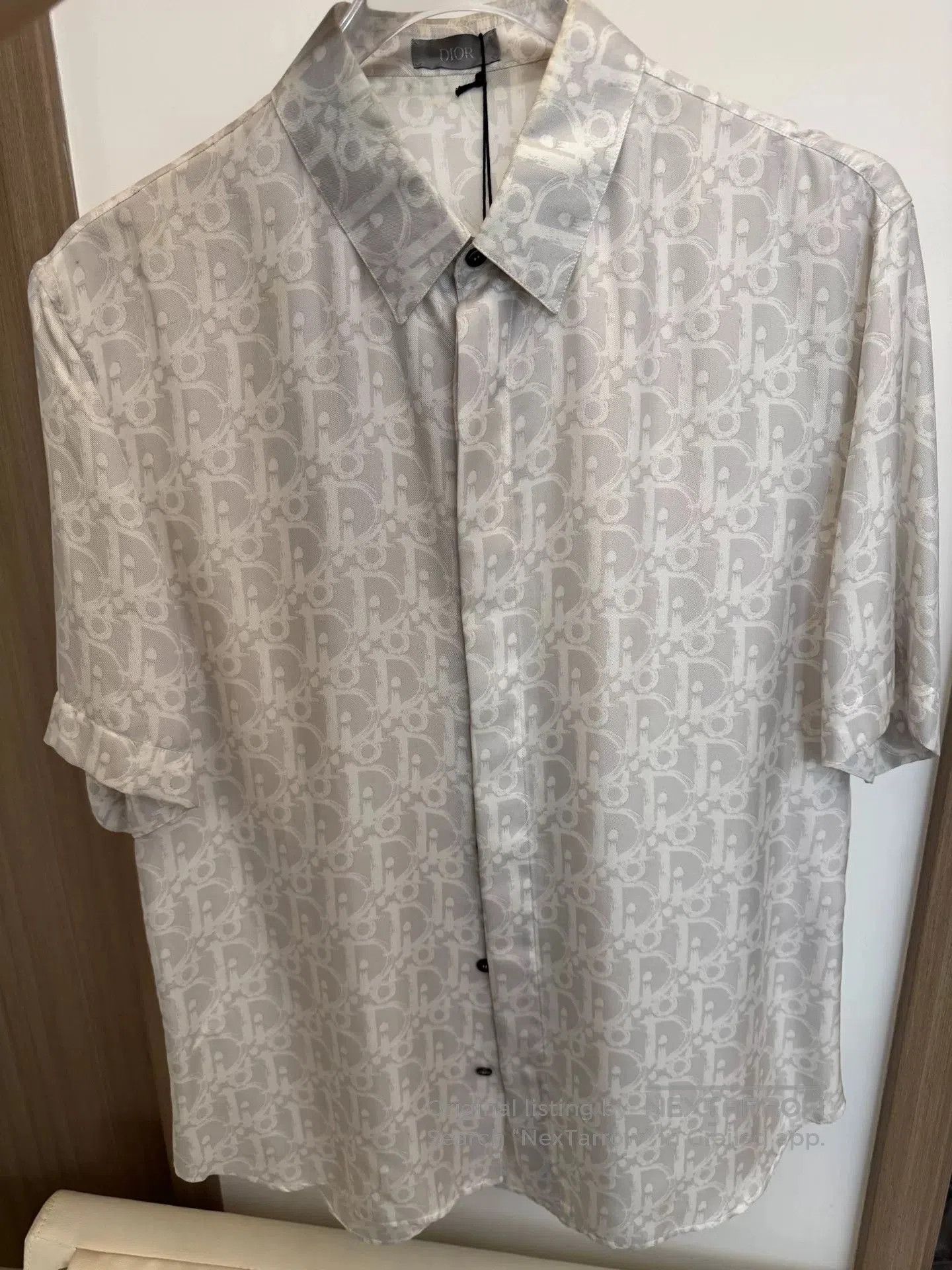 Dior Dior Silk Logo Short Sleeve Shirt. Size US XS / EU 42 / 0 - 1 Thumbnail