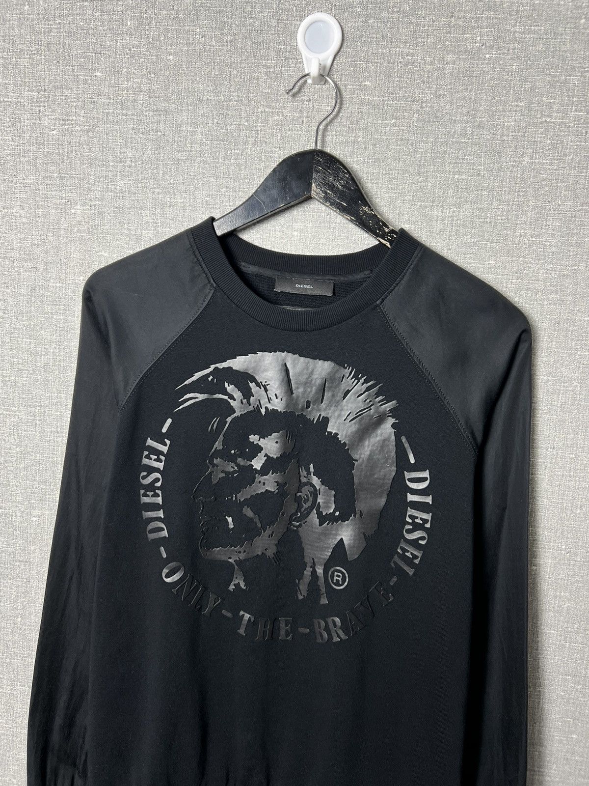 Diesel Rare Diesel Big Logo Total Black Sweatshirt Size US S / EU 44-46 / 1 - 3 Thumbnail