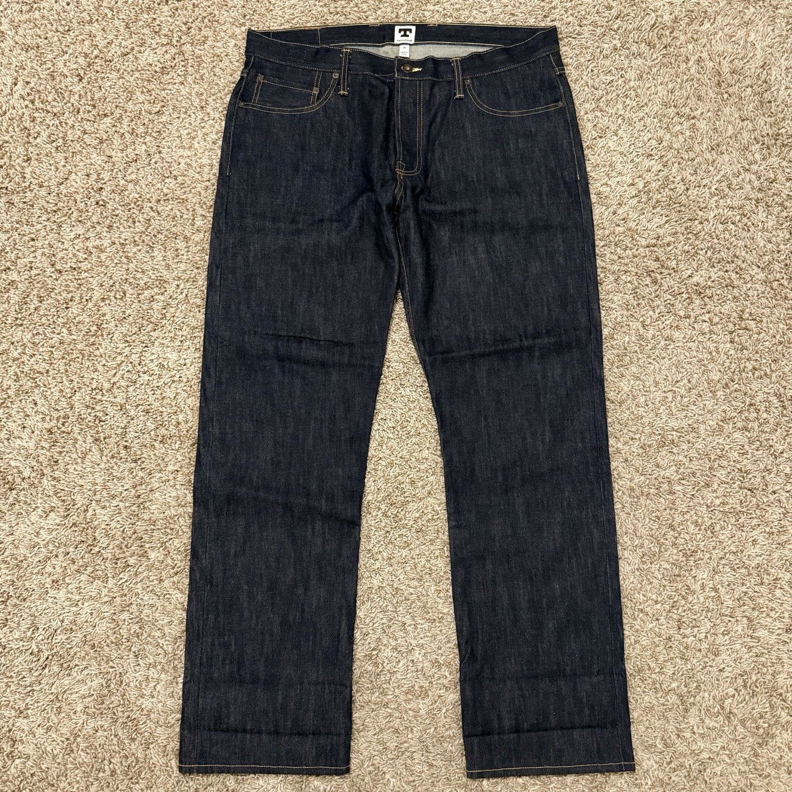 Tellason Tellason Selvedge Jeans White Oak Cone Denim Slim Straight ...