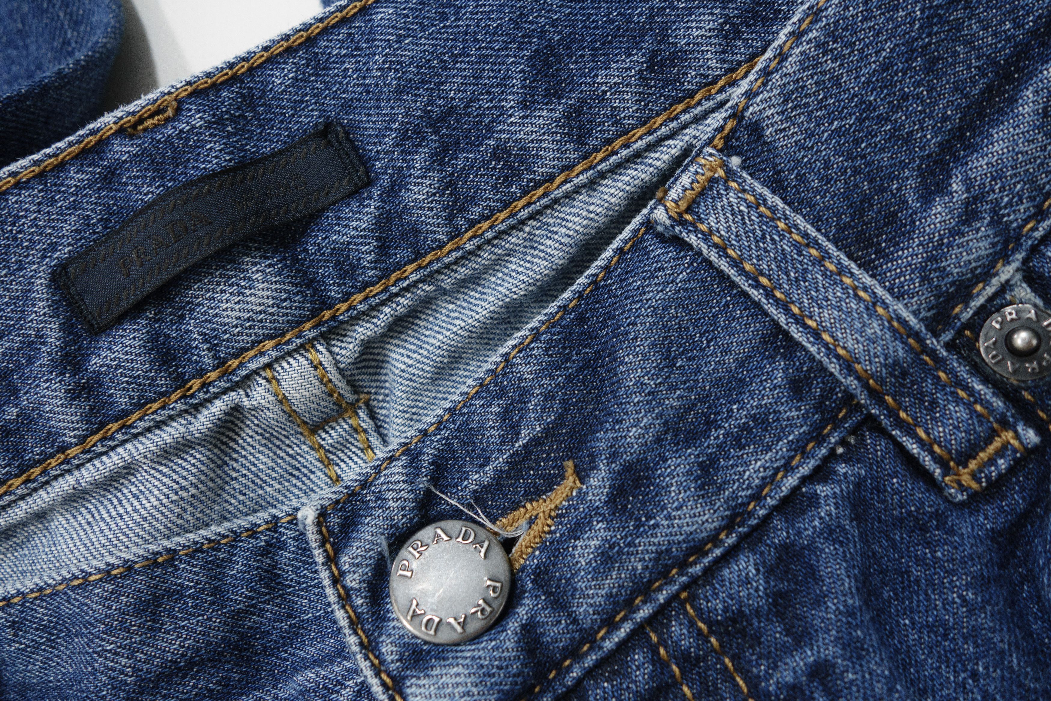 Prada Tight Fit Washed Denim Jeans 2014 Size US 32 / EU 48 - 8 Thumbnail
