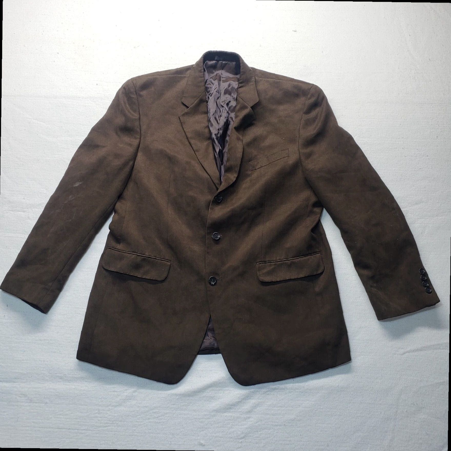 Ralph Lauren Ralph Lauren Brown Faux Suede Blazer Sport Coat 3 Button Adult Men's 42R Regular Size 42R - 2 Thumbnail