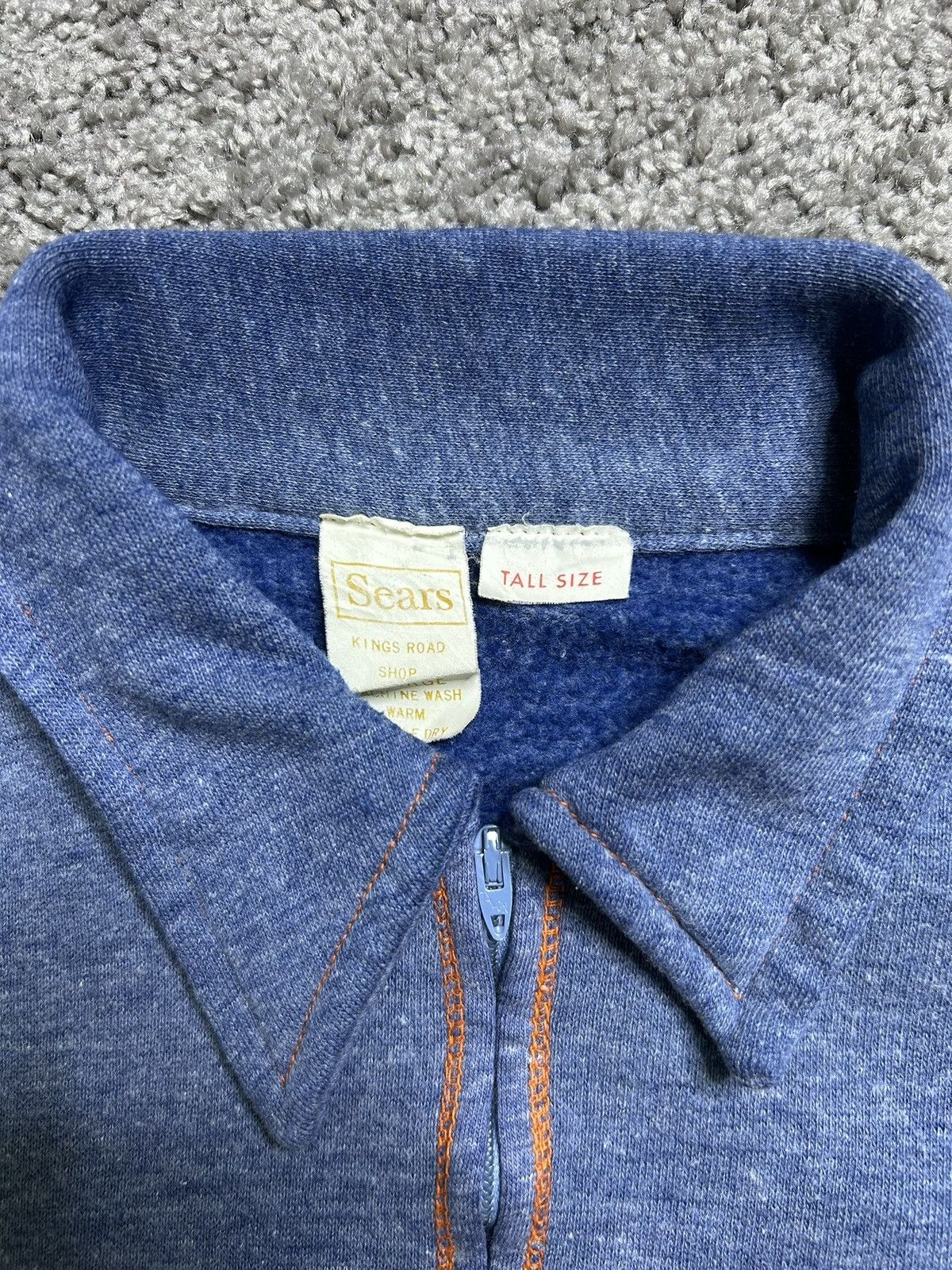Sears Vintage 70s/80s Sears Penneys Kings Road Quarter Zip Sweat Size US L / EU 52-54 / 3 - 5 Thumbnail