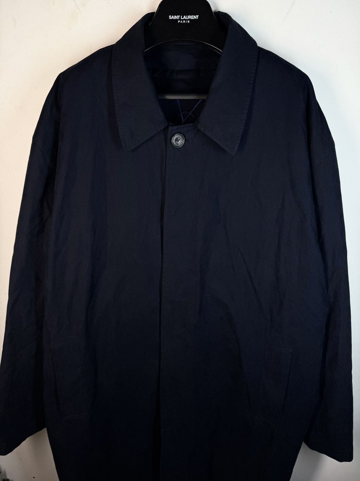 Yves Saint Laurent YSL Trenchcoat Navy Soft YSL Coat Size US XL / EU 56 / 4 - 22 Thumbnail