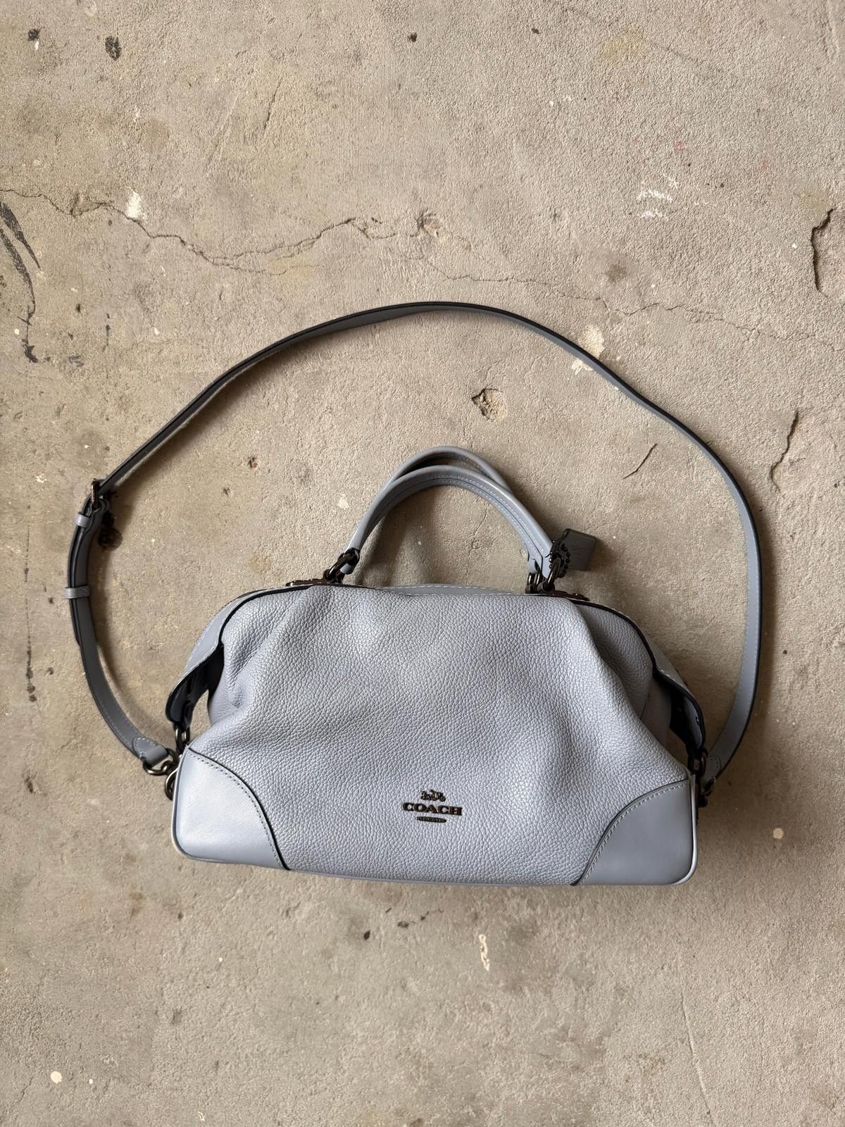 Coach Coach 2Way Lane Pebble Leather Shoulder Bag Blue Size ONE SIZE - 1 Thumbnail