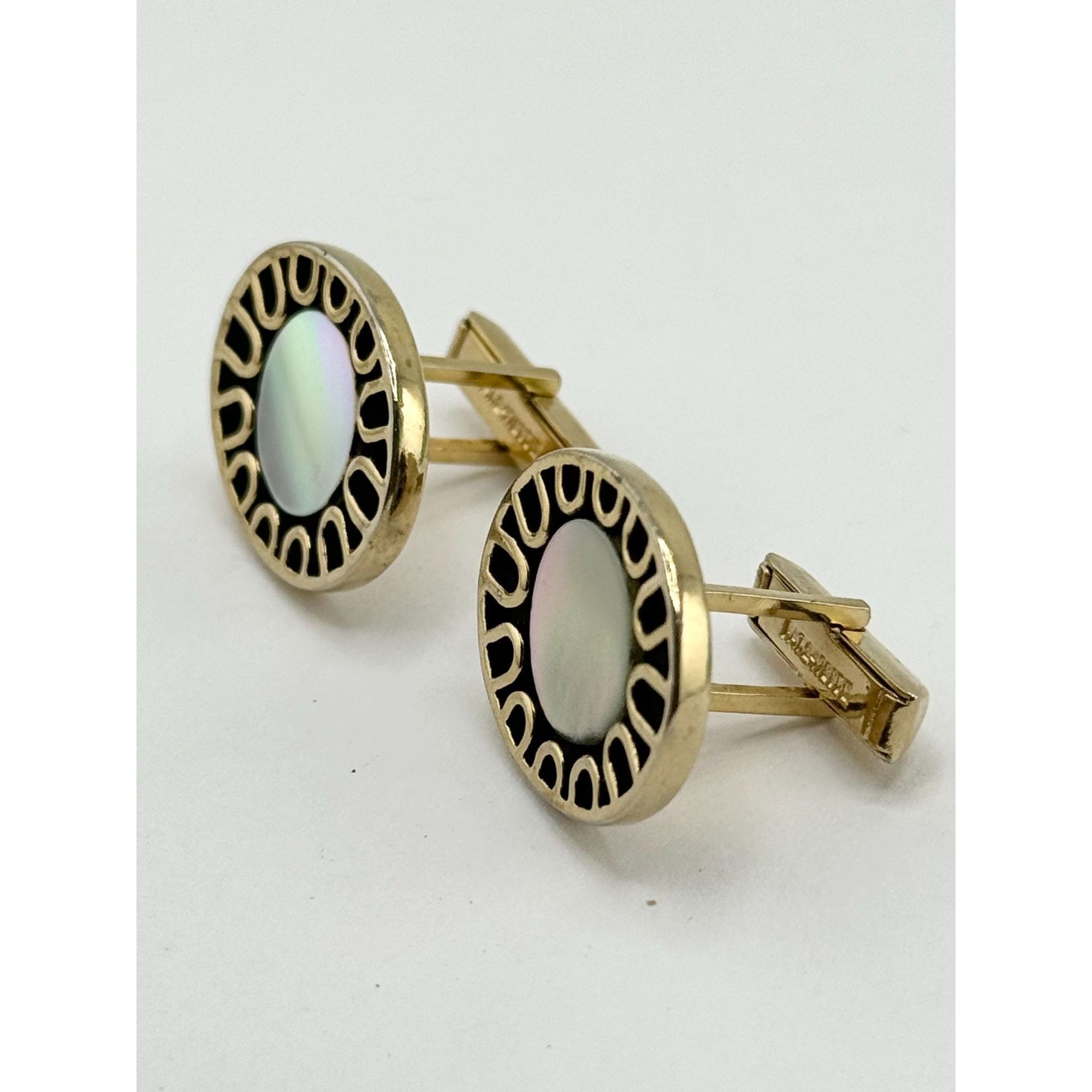 Vintage Vintage Abalone Shell Unisex Cufflinks Size ONE SIZE - 2 Thumbnail