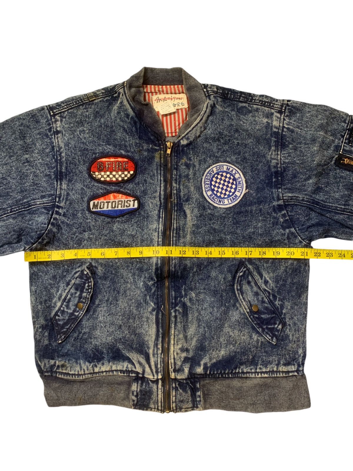 Vintage Rare Design Vintage Madison Square Racing Denim Jackets Size US S / EU 44-46 / 1 - 9 Thumbnail