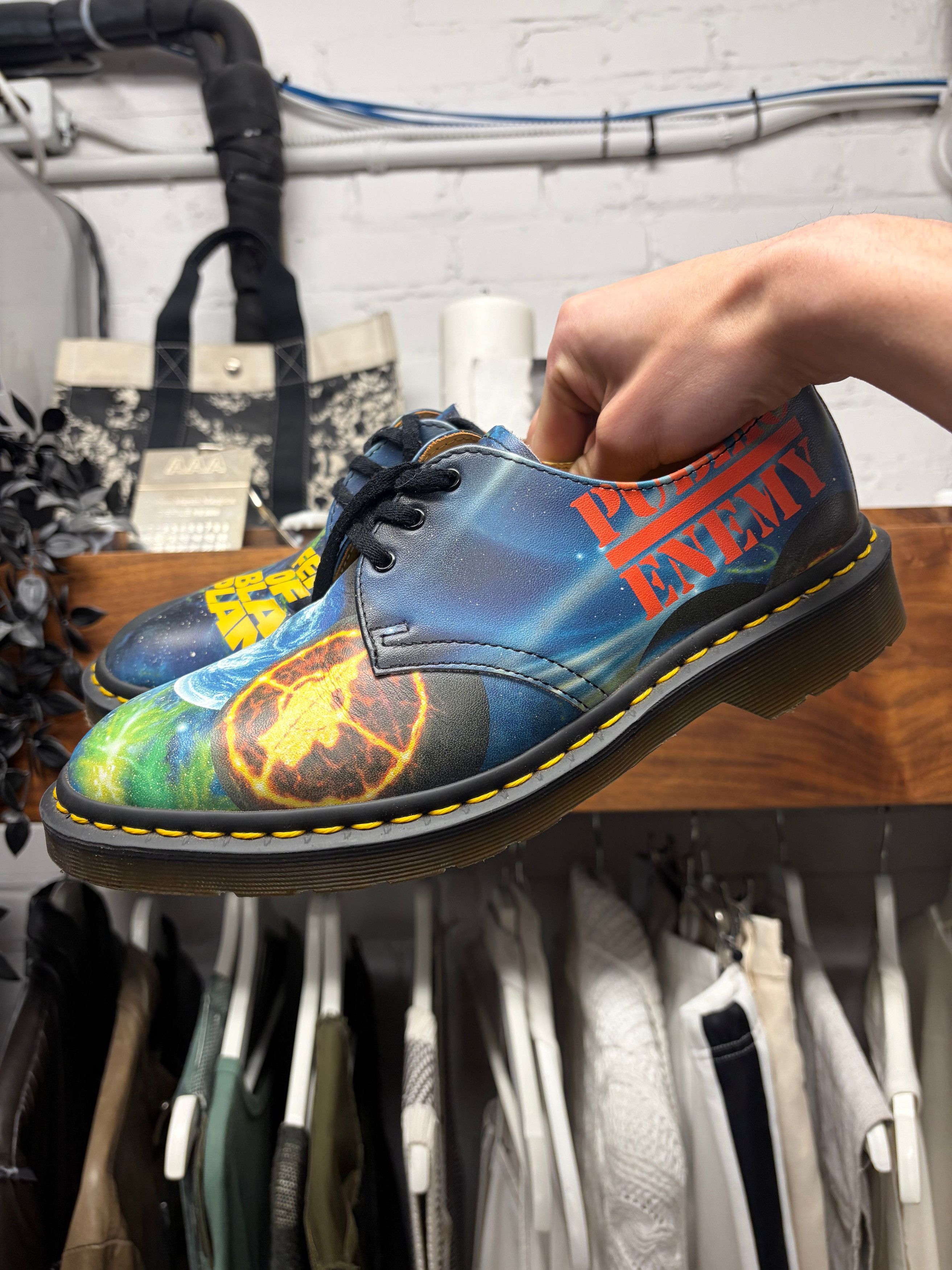 Supreme Supreme x Undercover ‘Public Enemy’ Doc Martens ‘1461’ Leather Platform Derbys Size US 8 / EU 41 - 1 Thumbnail