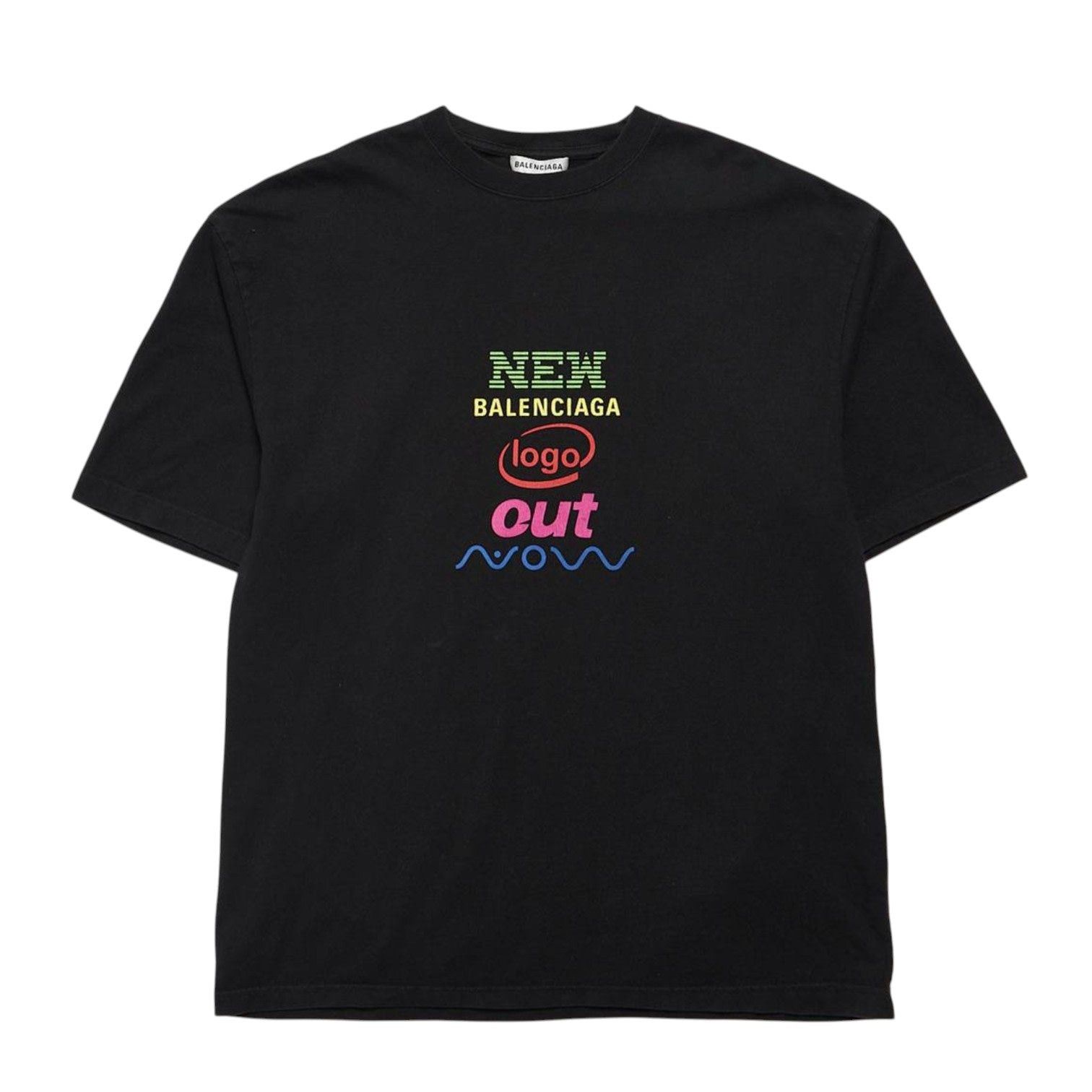 Balenciaga Color Logo Paris Tee Black Size US XS / EU 42 / 0 - 1 Thumbnail