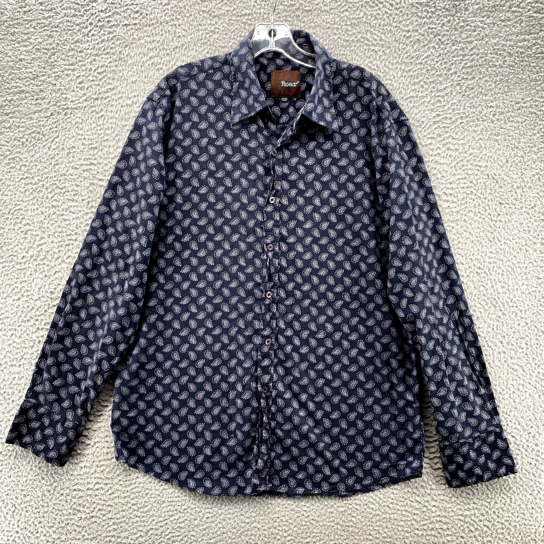 Roar Roar Shirt Men's XL Black Paisley Preppy Western Cowboy Casual 90s Rodeo Rancher Shirt Size US XL / EU 56 / 4 - 2 Thumbnail