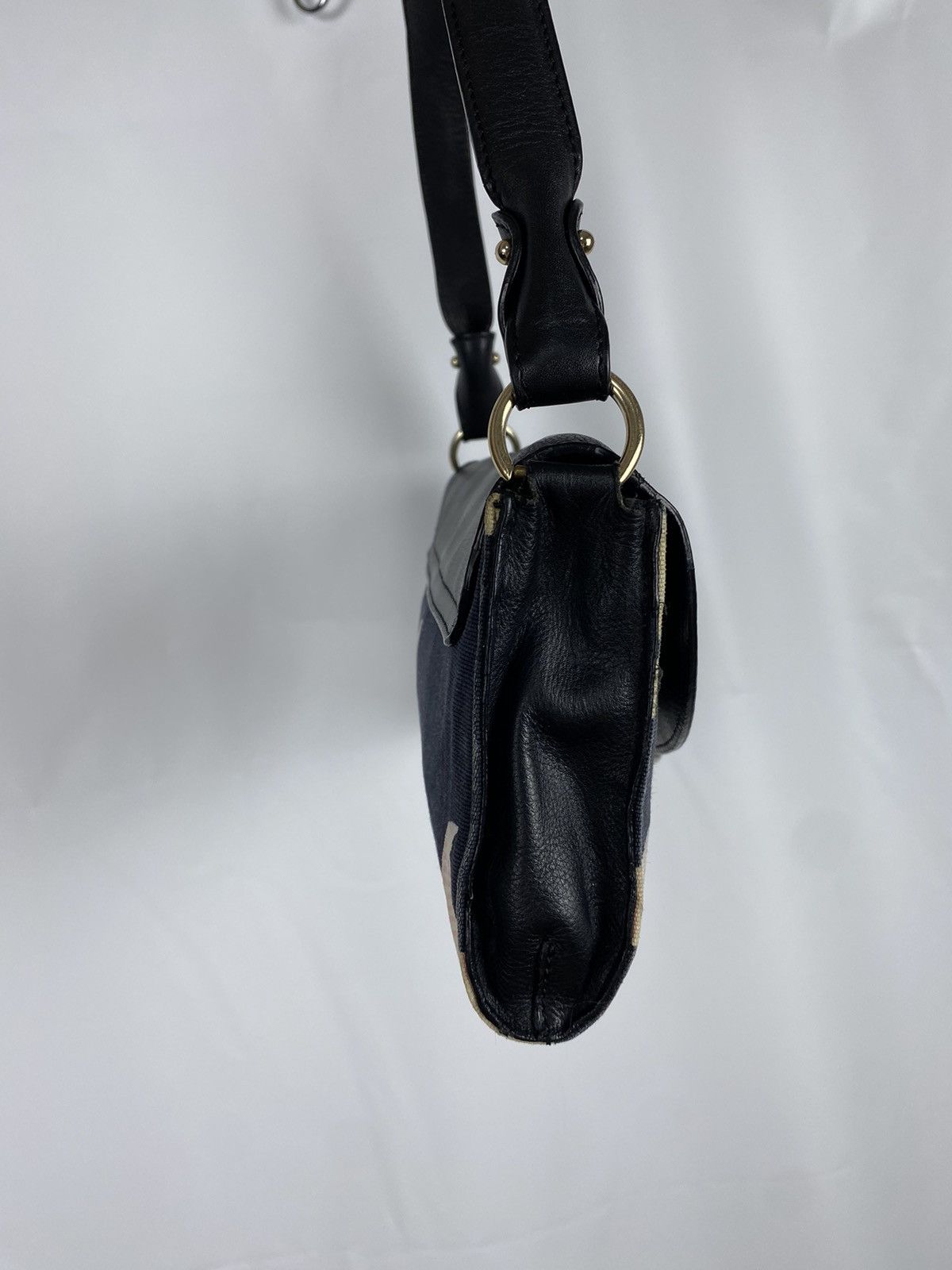 Salvatore Ferragamo Salvatore Ferragamo Gancini Shoulder Bag Canvas & Leather Size ONE SIZE - 3 Thumbnail