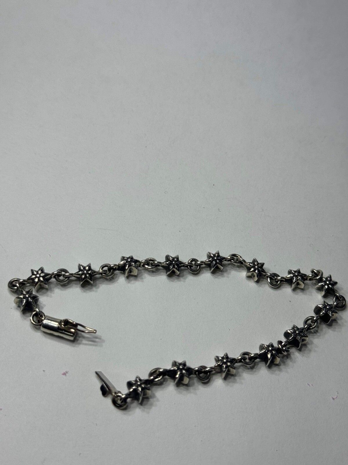 Pre-owned Chrome Hearts Tiny Star Bracelet In Silver
