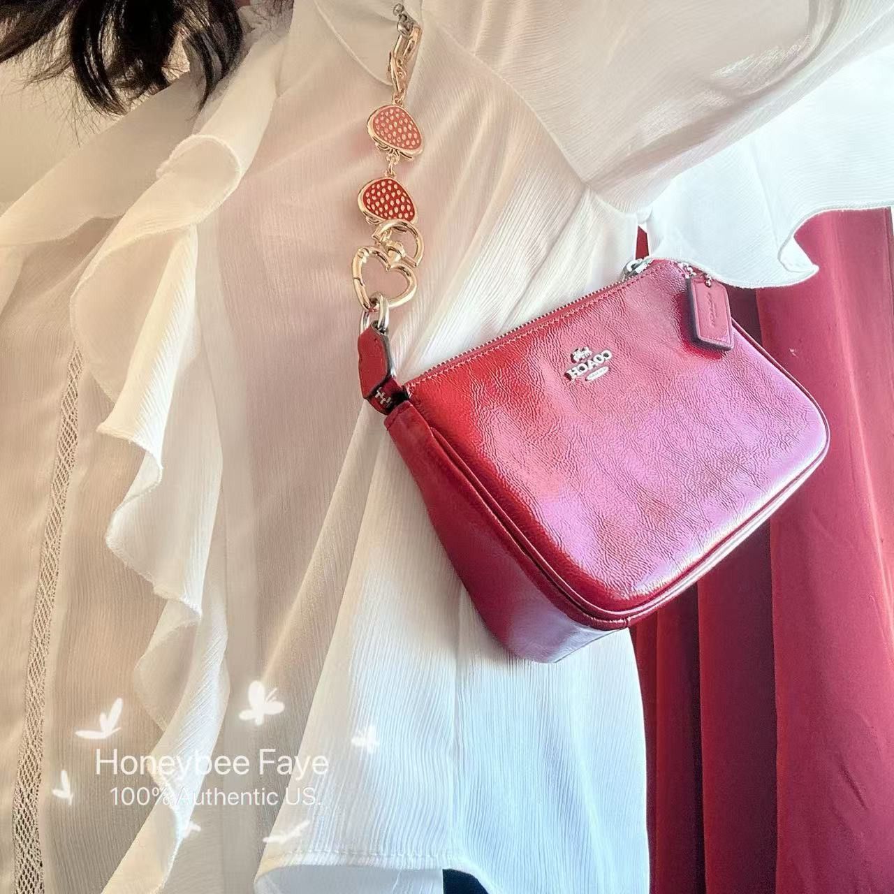Coach Nolita 19 CW408 plus extended strawberry chain Size ONE SIZE - 4 Thumbnail