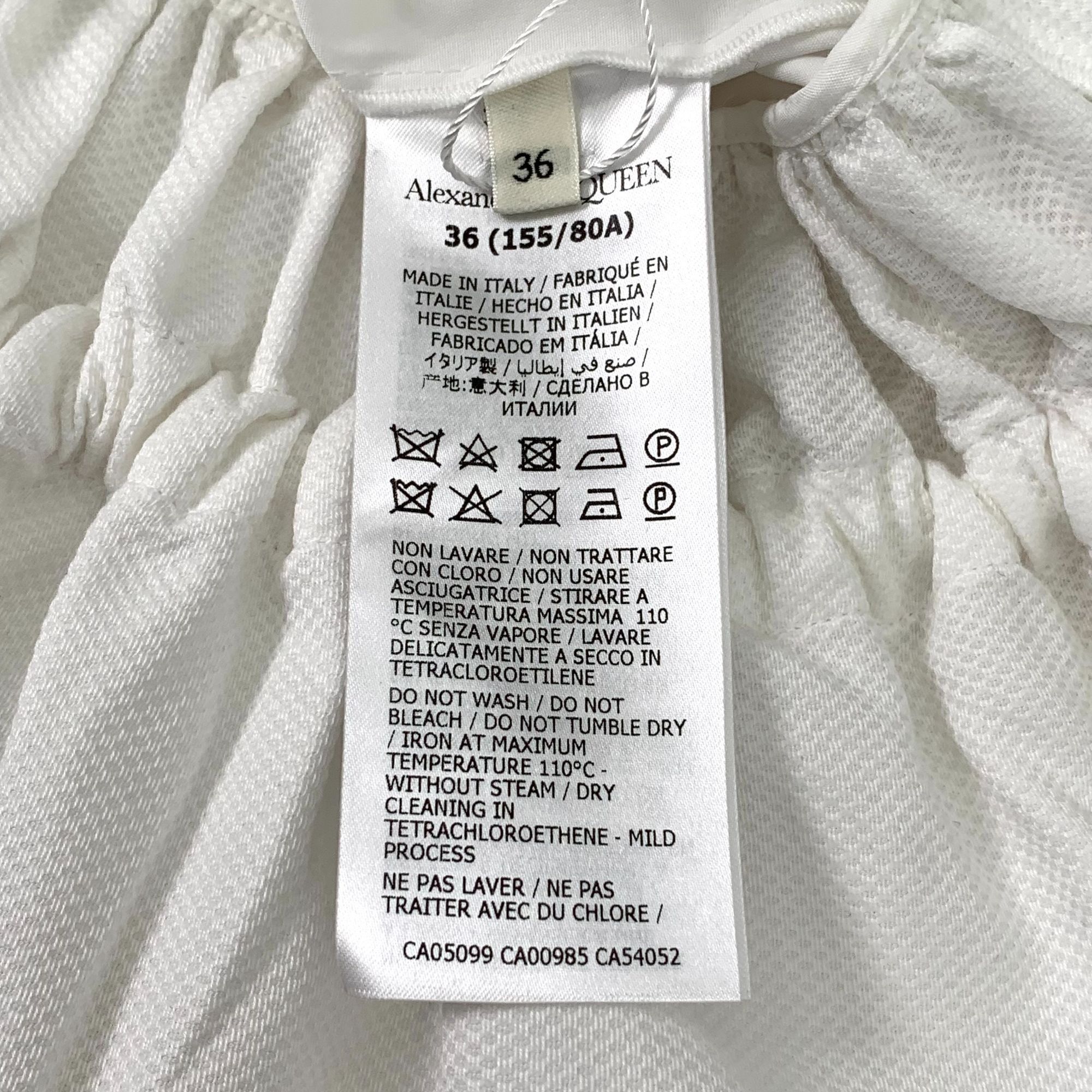 Alexander McQueen Alexander McQueen Womens White Peplum Long Sleeve Button-Dow Size XS / US 0-2 / IT 36-38 - 6 Thumbnail
