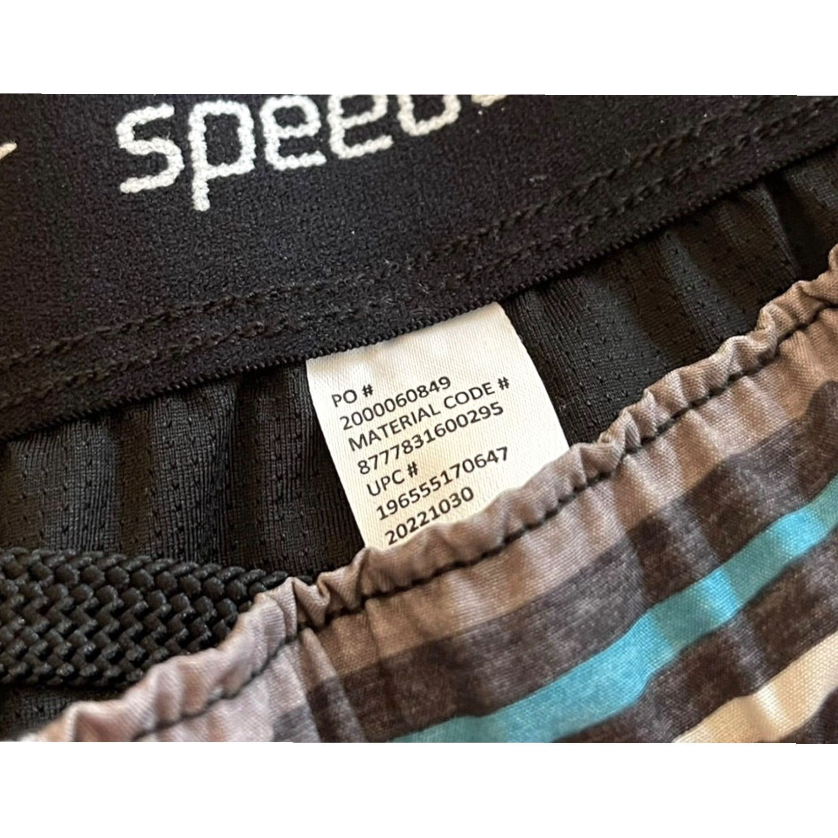 Speedo Speedo Shorts Striped Board Drawstring Gray Blue Mens Swim Large Size US 33 - 6 Thumbnail