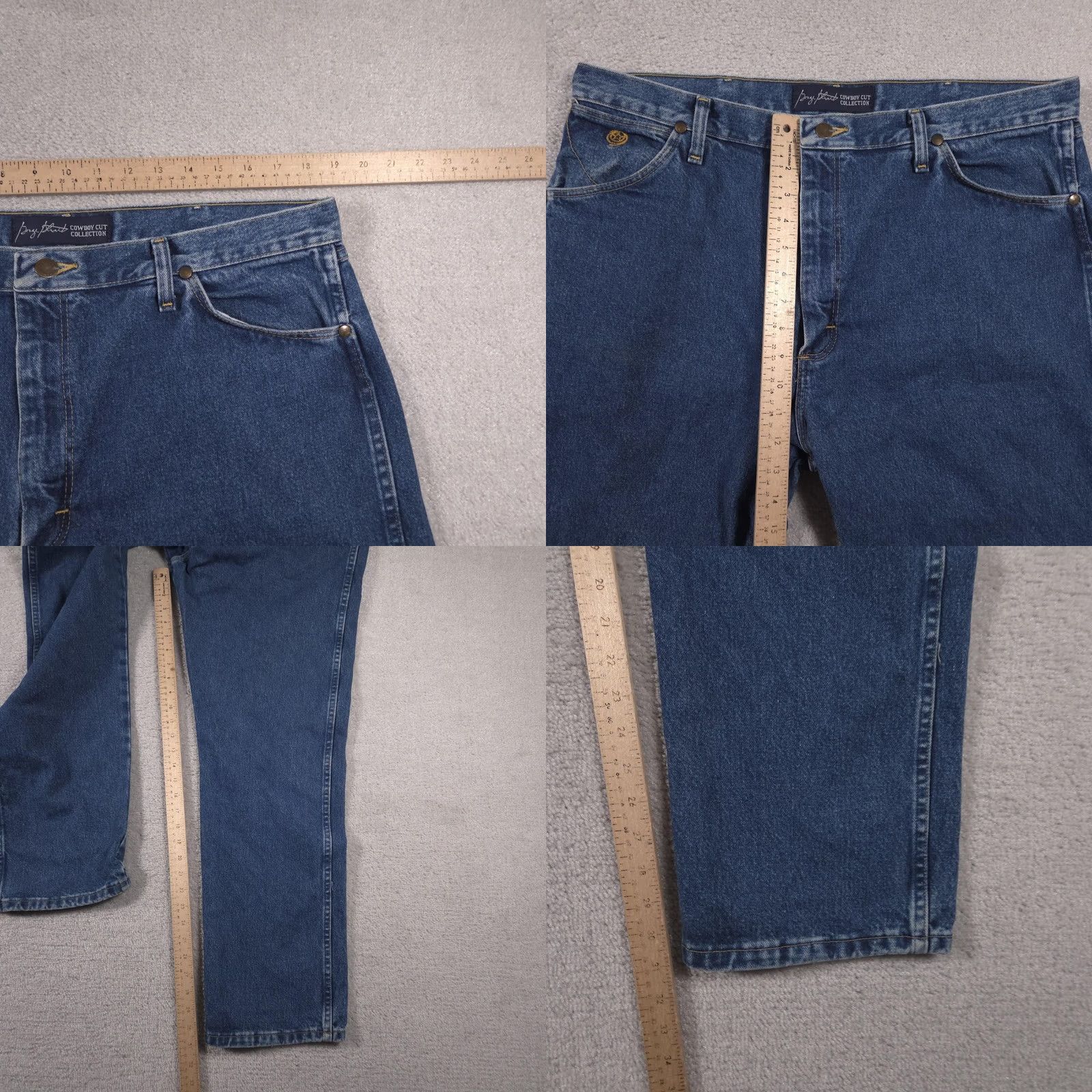 Wrangler Wrangler Cowboy Cut Jeans Mens 38x30 Blue Denim Western Classic Fit Straight Leg Size US 38 / EU 54 - 8 Thumbnail