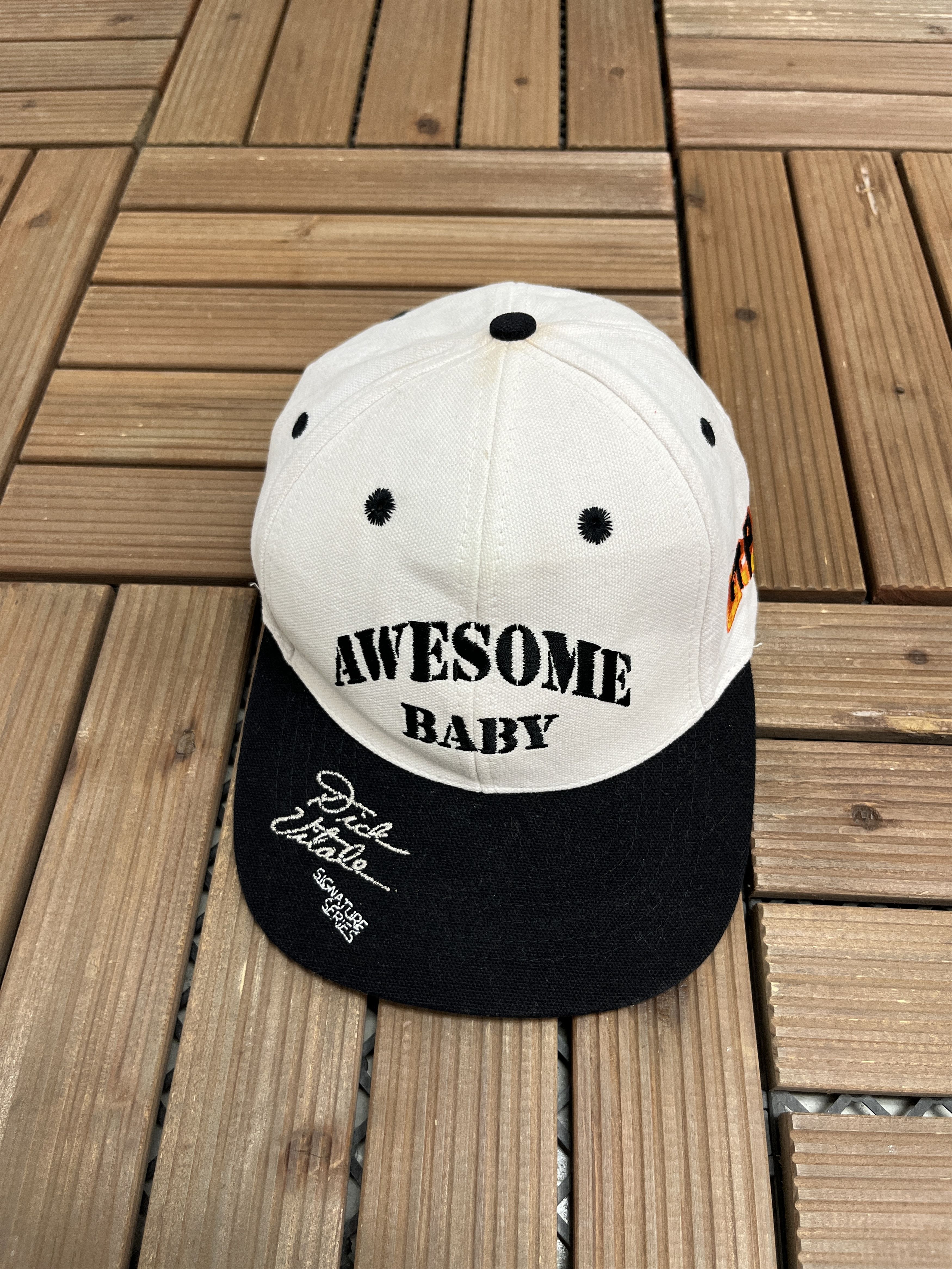 Vintage Dick Vitale's Awesome Baby Vintage White Hat Cap Size ONE SIZE - 1 Thumbnail