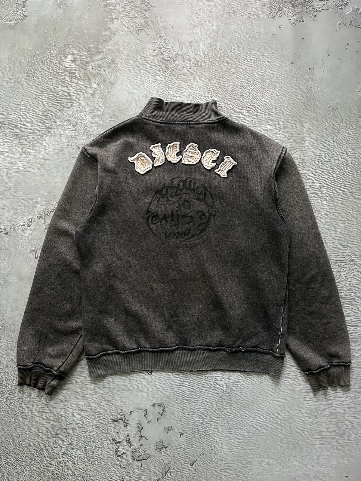 Diesel Diesel Avant Garde Y2K Vintage Sweater Japanese Grey Size US XXL / EU 58 / 5 - 9 Thumbnail