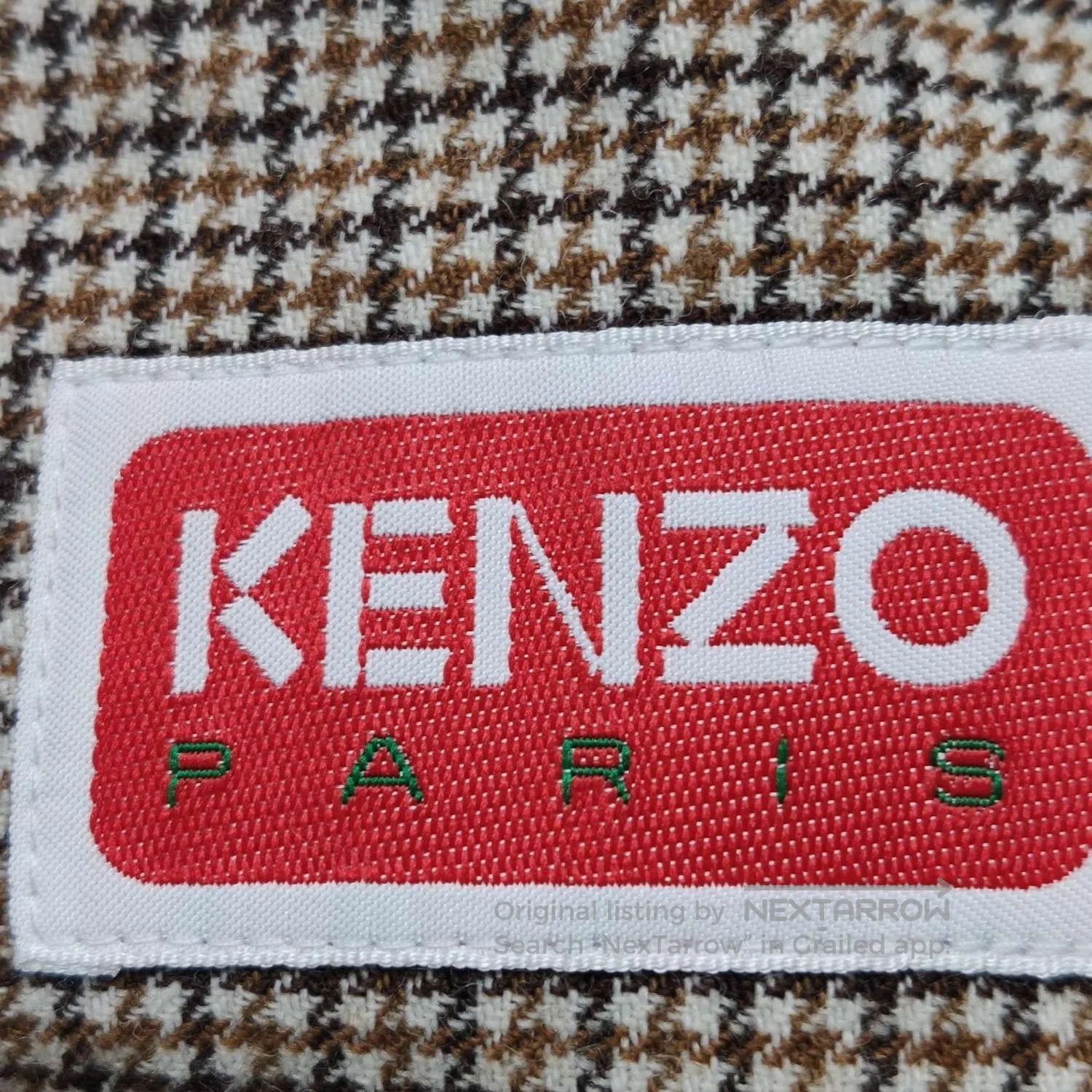 Kenzo Kenzo Houndstooth Wool-Cotton Lapel Coat. Size US S / EU 44-46 / 1 - 3 Thumbnail