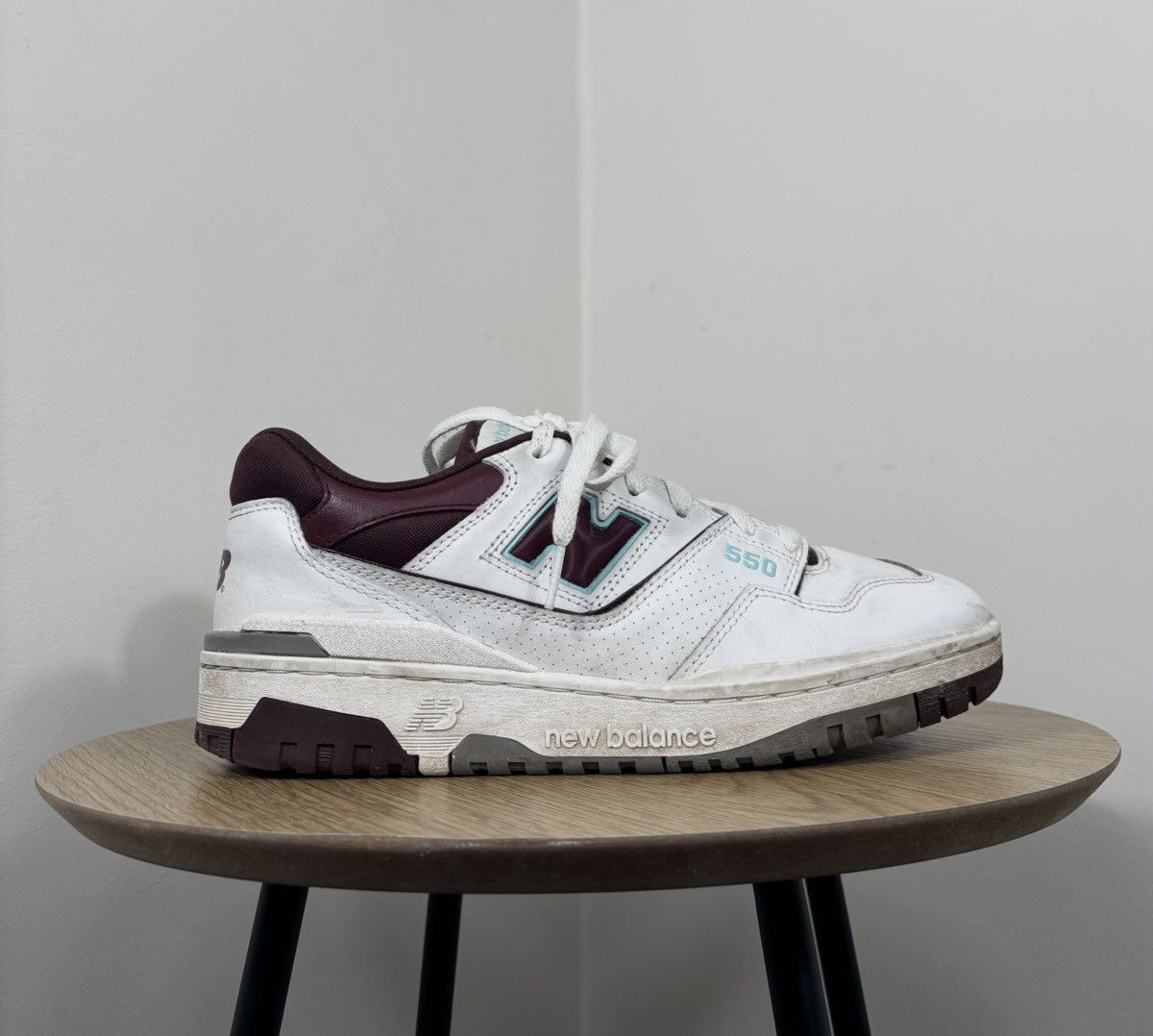 New Balance New Balance 550 Burgundy Cyan Hype Sneakers Shoes Size US 9 / EU 42 - 1 Thumbnail