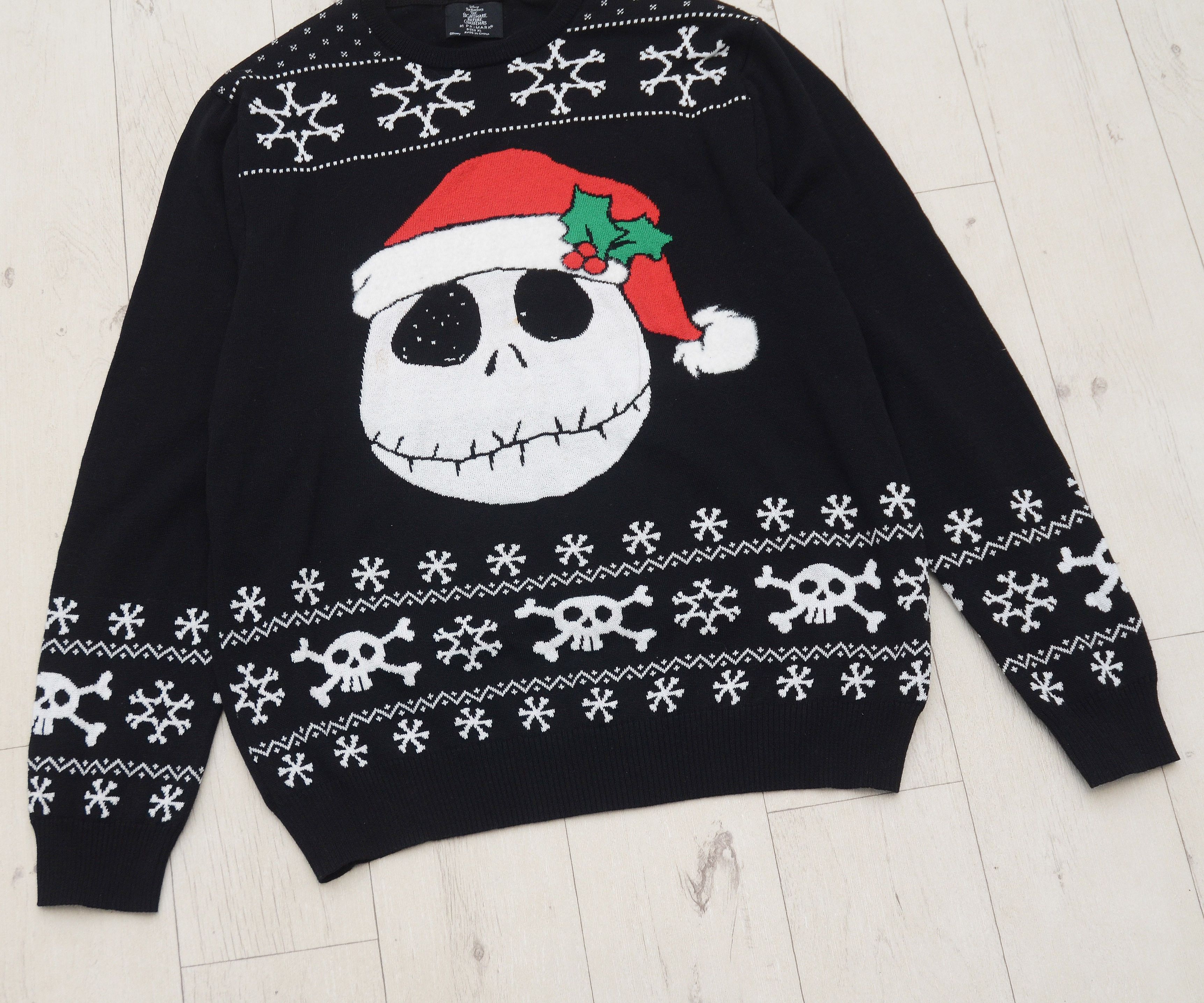 Disney DISNEY Nightmare Before Christmas Black Knit Jumper Sweater Size US M / EU 48-50 / 2 - 3 Thumbnail