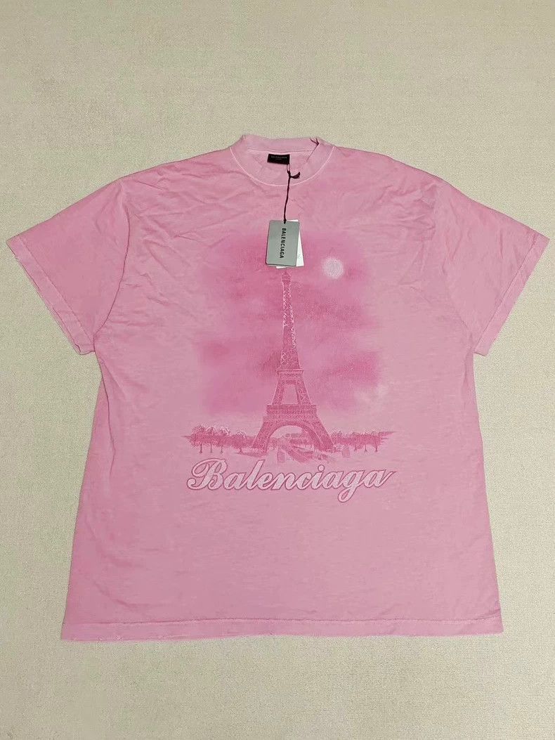 Balenciaga Balenciaga 24Fall Pink Pair Moon Tower Short Sleeve-2506 Size US L / EU 52-54 / 3 - 1 Thumbnail