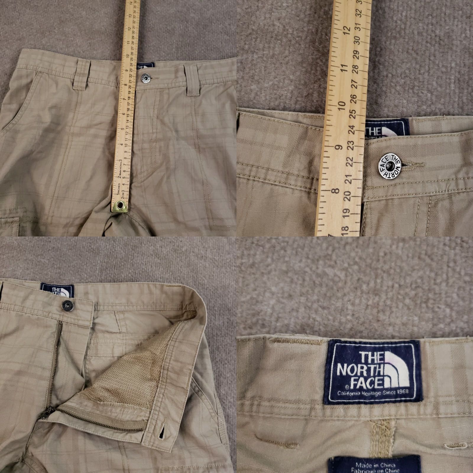 The North Face The North Face Shorts Mens 34 Beige Plaid Cargo Outdoors Hiking Pockets Shirt/Shorts Size US 33 - 8 Thumbnail