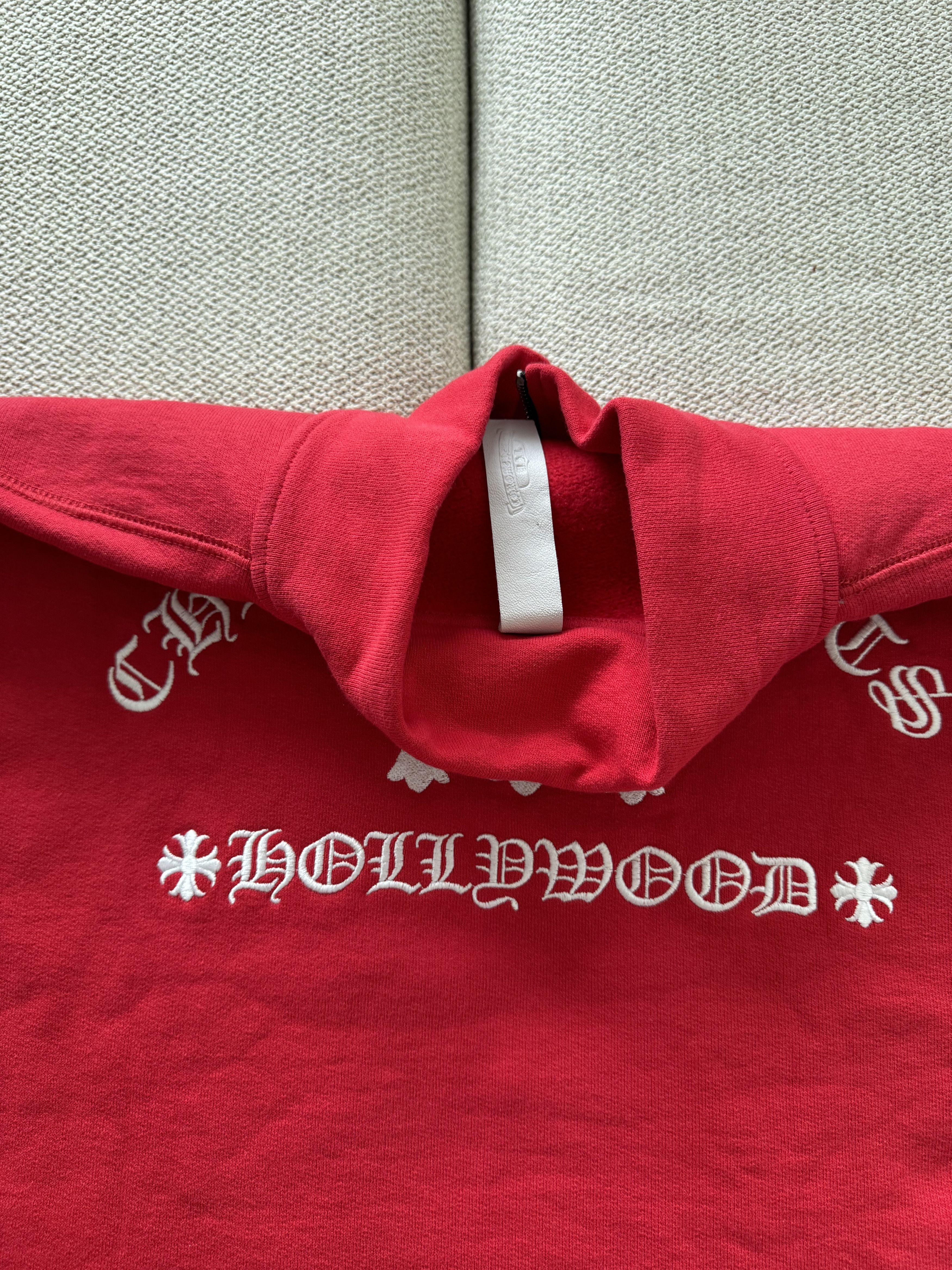 Chrome Hearts Chrome Hearts Red Hollywood Triple Cross Half Zip Sweatshirt Size US L / EU 52-54 / 3 - 10 Thumbnail