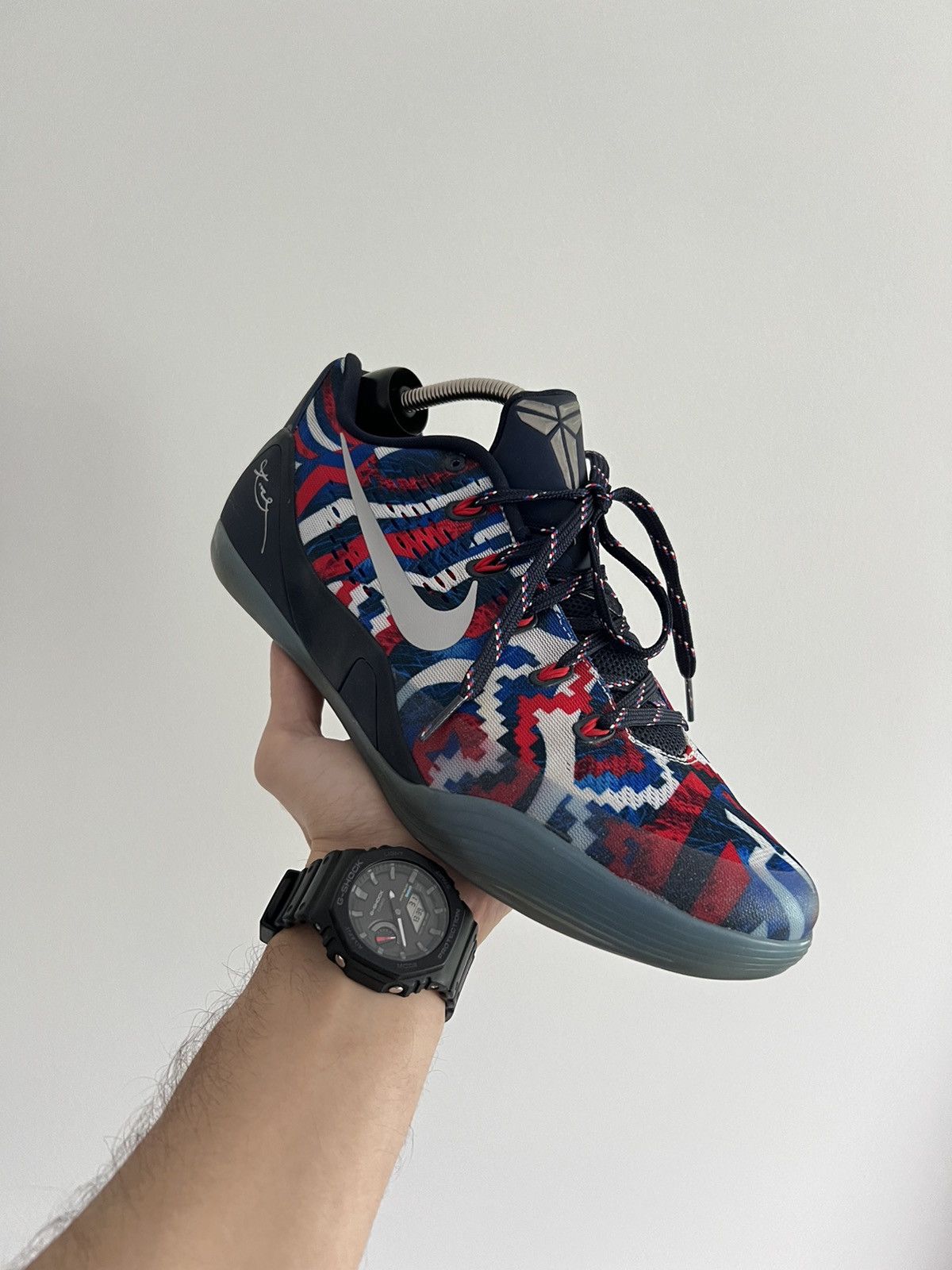 Pre-owned Kobe Mentality X Nike Kobe 9 Em Usa Independence Day Shoes In Navy/red