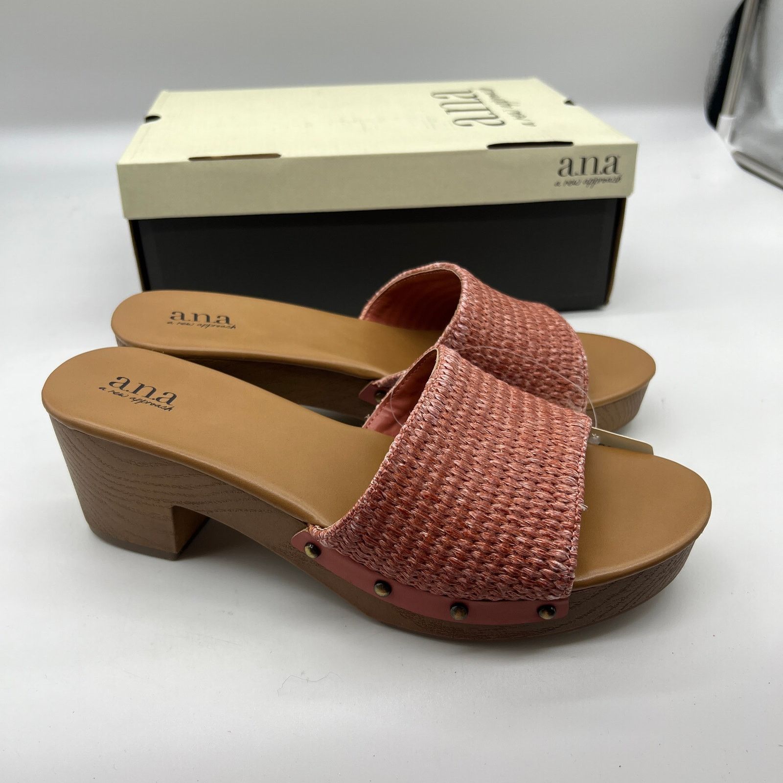 Other a.n.a Womens Robinson Heeled Sandals Terracotta Size US 10 / IT 40 - 2 Thumbnail