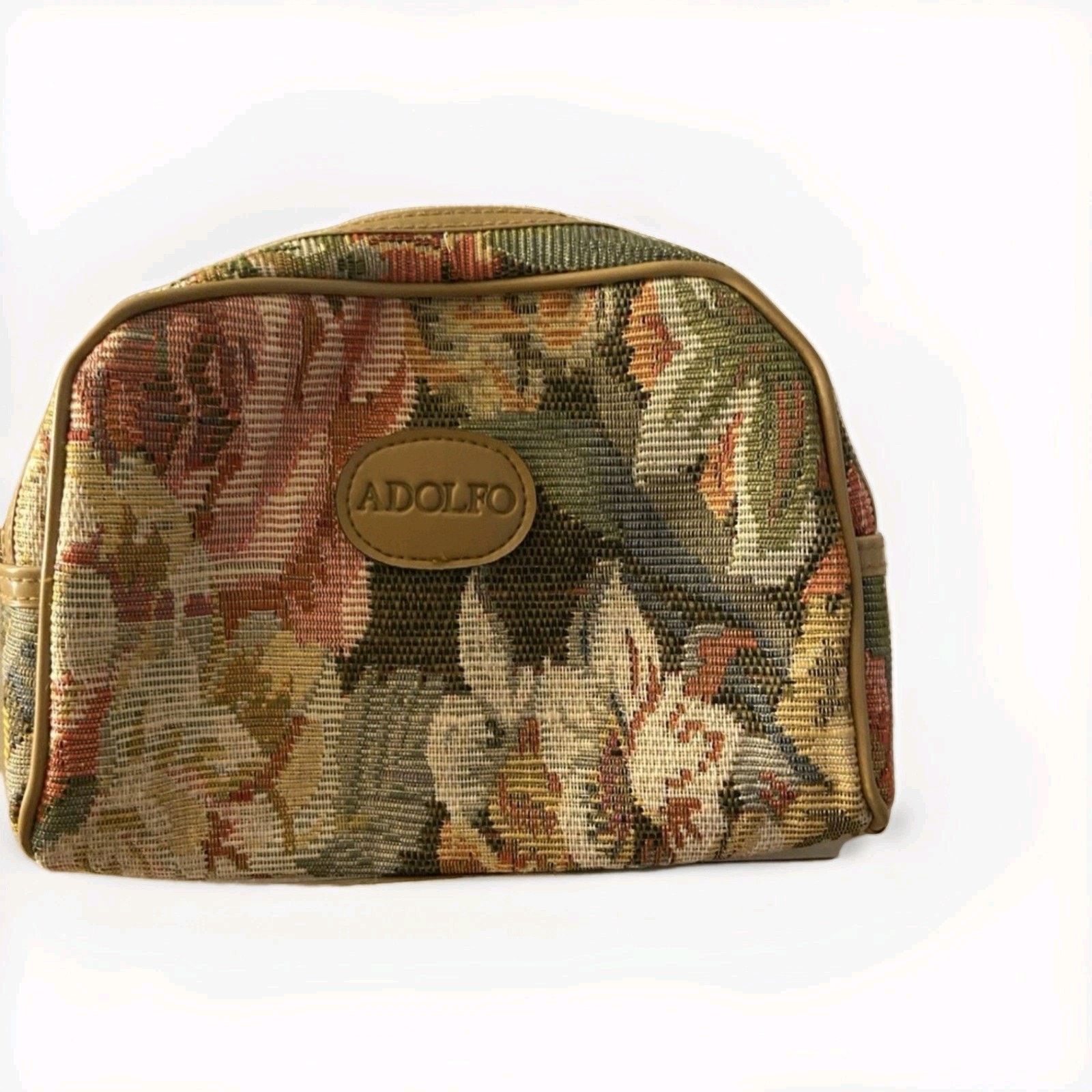 Other Adolfo VTG Floral Tapestry Bag Duffel Tote With Makeup Bag Size ONE SIZE - 6 Thumbnail