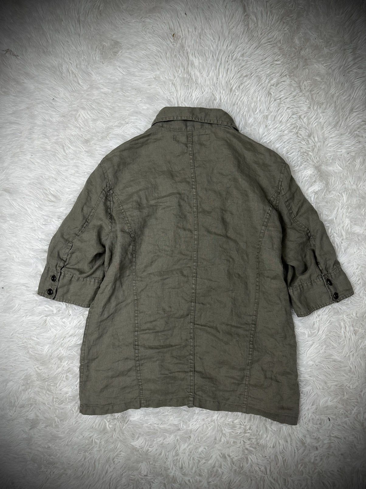 GOA 💥rare💥 japanese brand schlussel linen vkei military zipup Size US L / EU 52-54 / 3 - 8 Thumbnail
