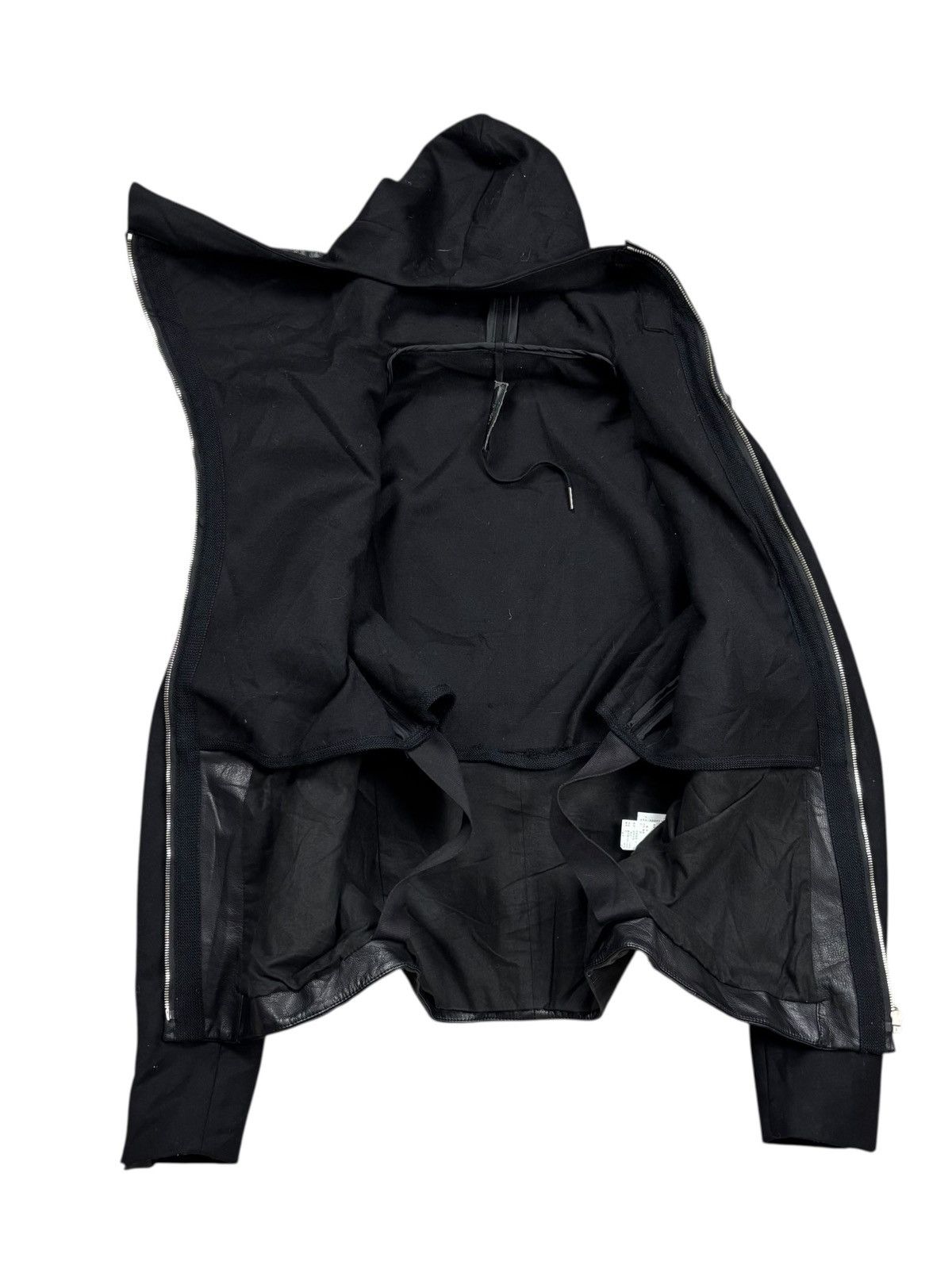 Ekam 2000s System - Rick Owens Style Asymetric Zip Leather Jacket Size US M / EU 48-50 / 2 - 3 Thumbnail