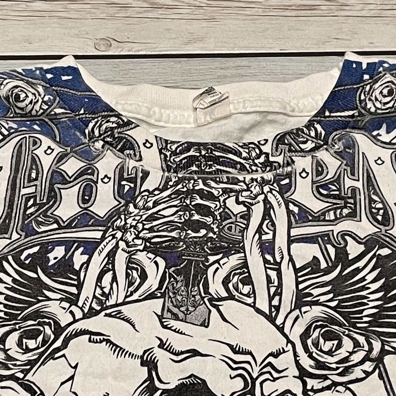 Affliction × Ed Hardy × Tapout Rare Wings Cross Tee Y2K Affliction Style Size US M / EU 48-50 / 2 - 3 Thumbnail