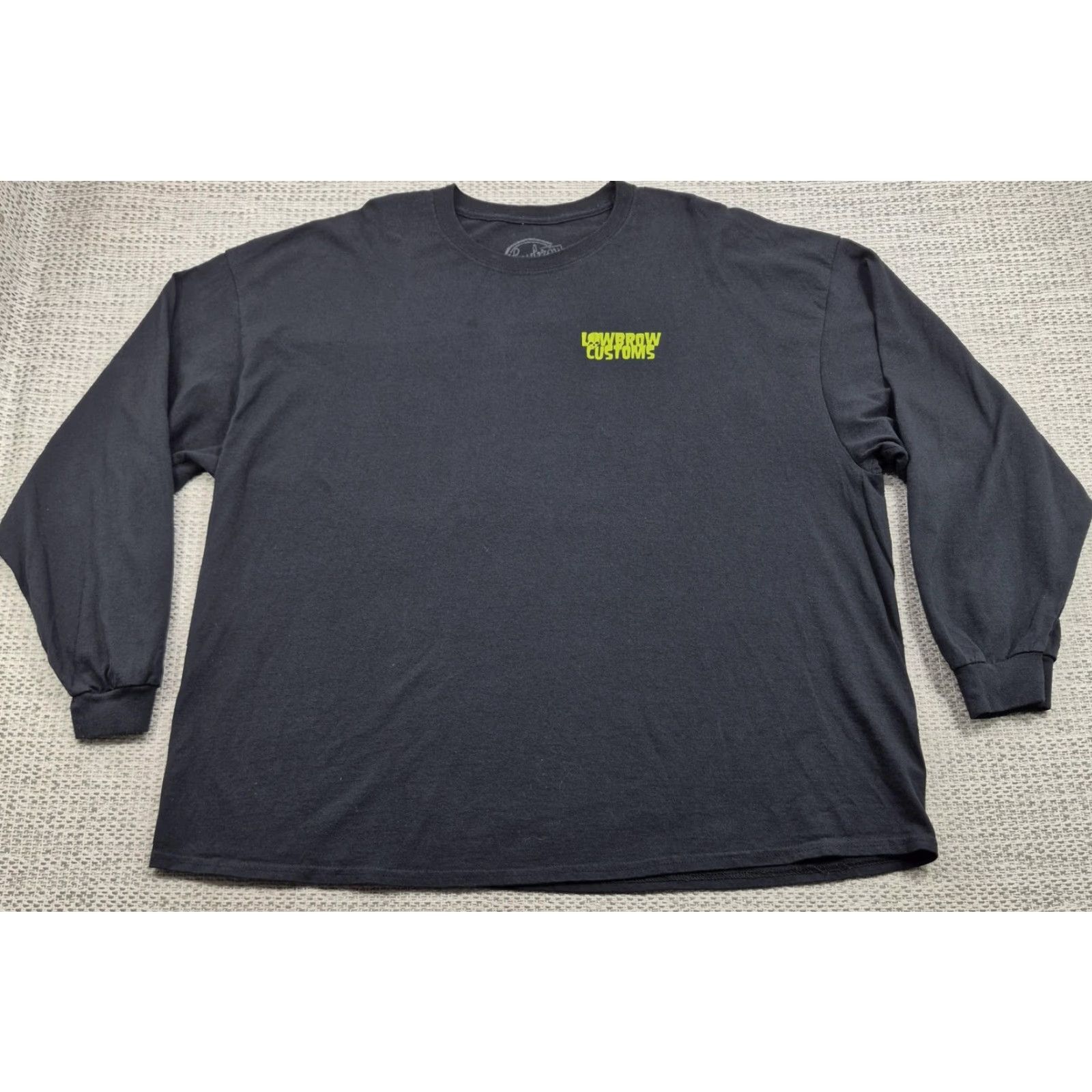 Vintage Lowbrow Customs Shirt Mens 3XL Black Long Sleeve Graphic Tee Proud Weirdo Biker Skull Back Print Crew Neck Cotton Knit Shirt Mens 3XL Black Size US XXL / EU 58 / 5 - 3 Thumbnail