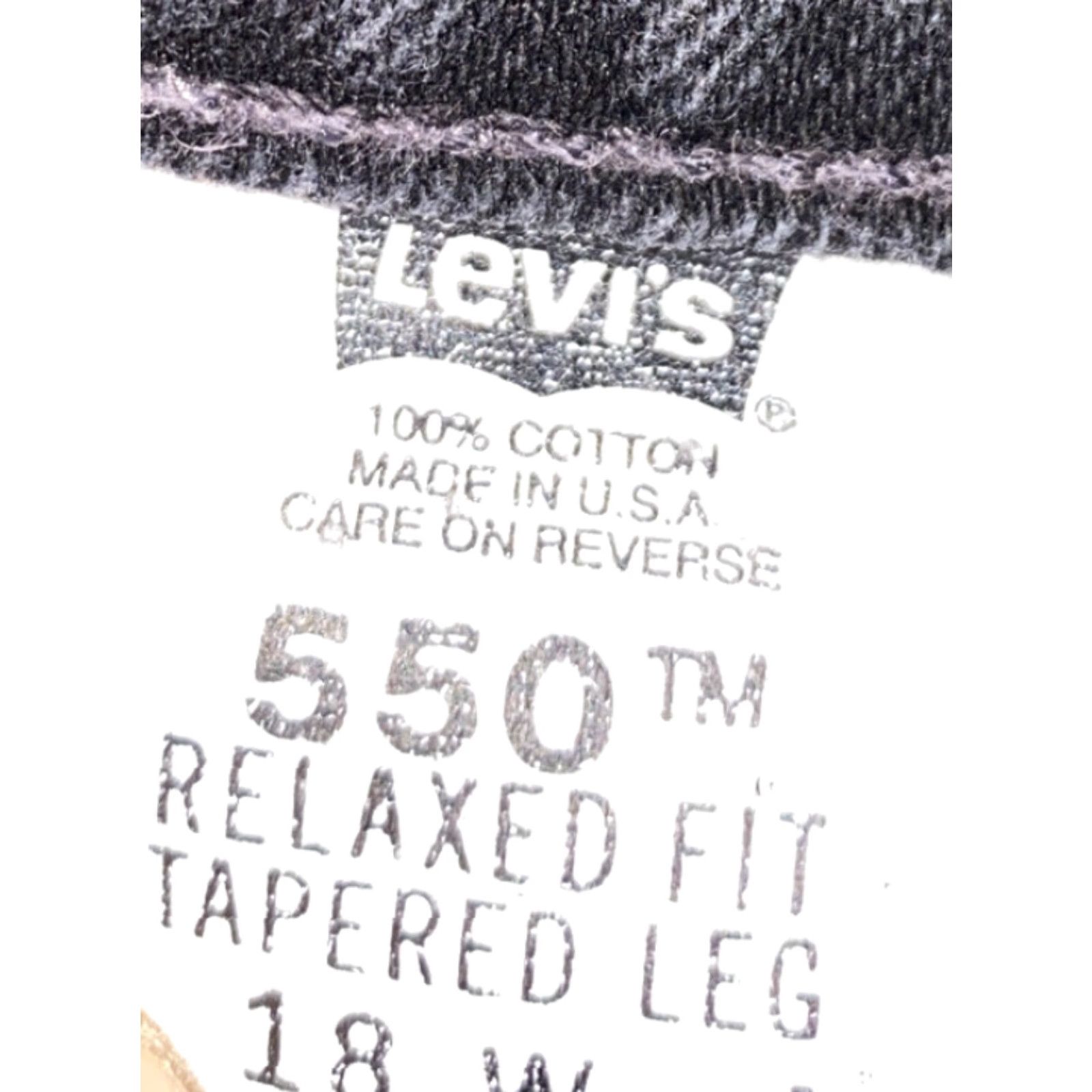 Levi's VINTAGE Levi’s 550 Jeans Womens Black USA Made Relaxed Tapered Size 18 Size 40" / US 18 - 6 Thumbnail