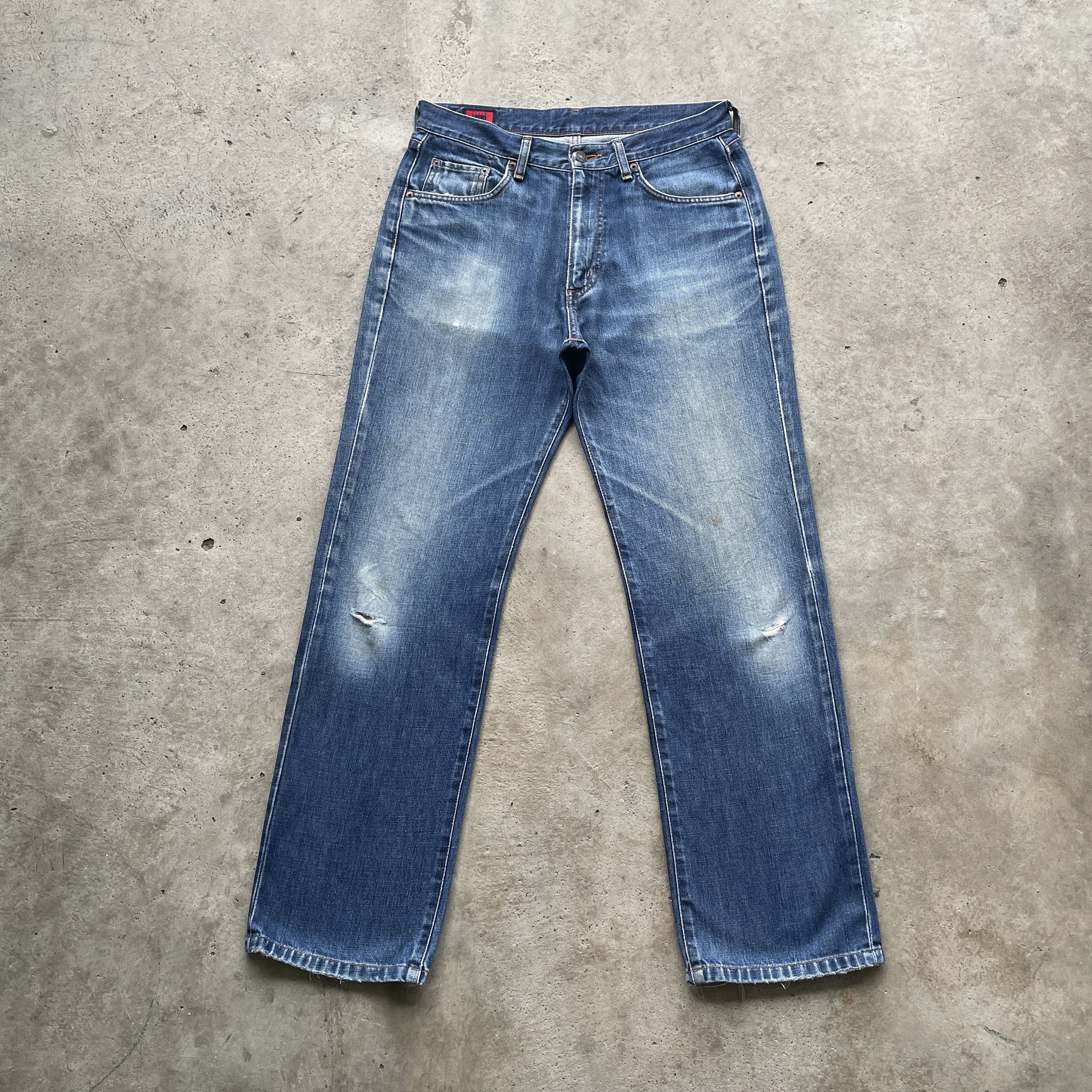Edwin × Japanese Brand W31 VINTAGE EDWIN 503 JEANS FADED DENIM DISTRESSED PANTS Size US 31 - 2 Thumbnail
