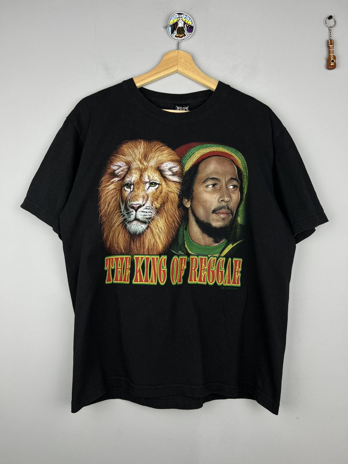 Band Tees × Bob Marley Bob Marley King of Reggae Black T Shirt Size US L / EU 52-54 / 3 - 1 Thumbnail