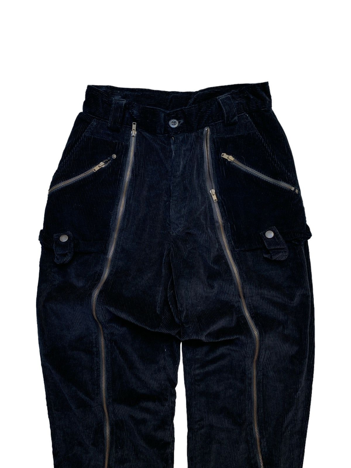 Final Home 1990s Neo Japan - Vkei Corduroy Reconstructed Zip Pants Size US 28 / EU 44 - 3 Thumbnail