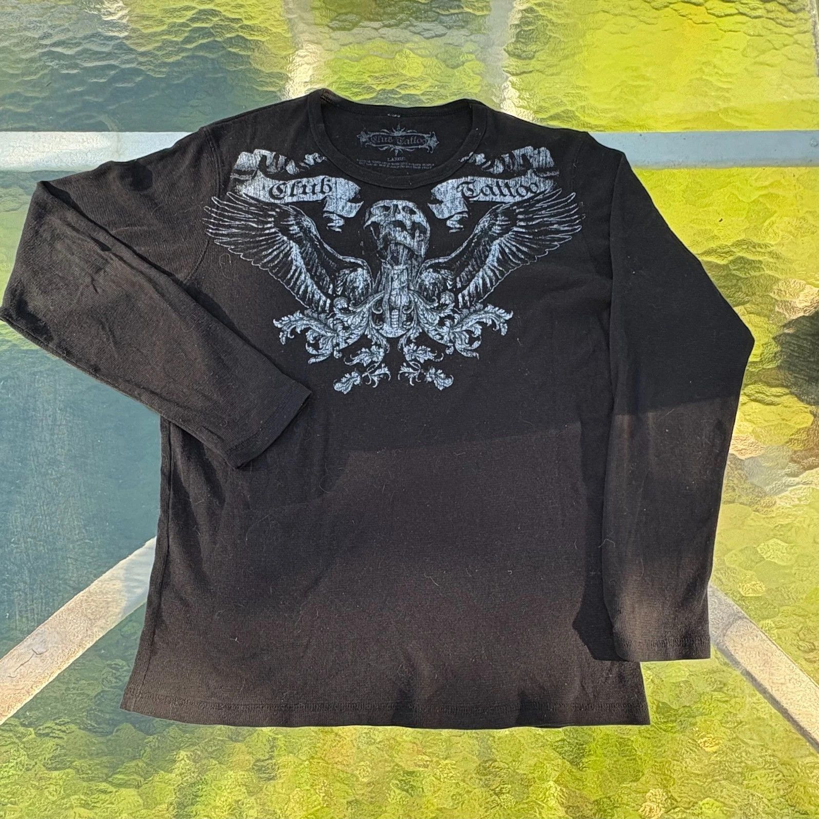 Other Club Tattoo Grunge Y2K Light Cotton Long Sleeve Tee Men's Size US L / EU 52-54 / 3 - 1 Thumbnail