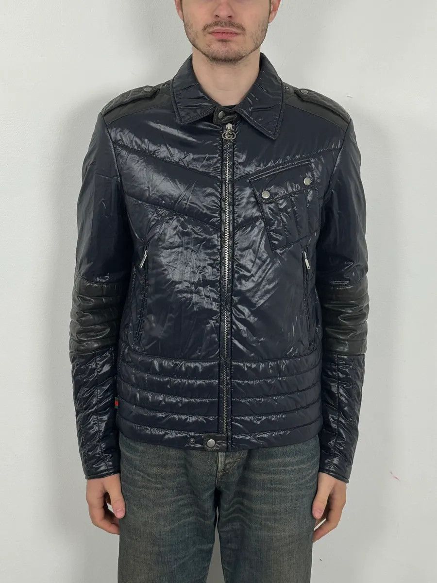 Gucci 2000s Gucci Navy Light Puffer Jacket Size US S / EU 44-46 / 1 - 2 Thumbnail