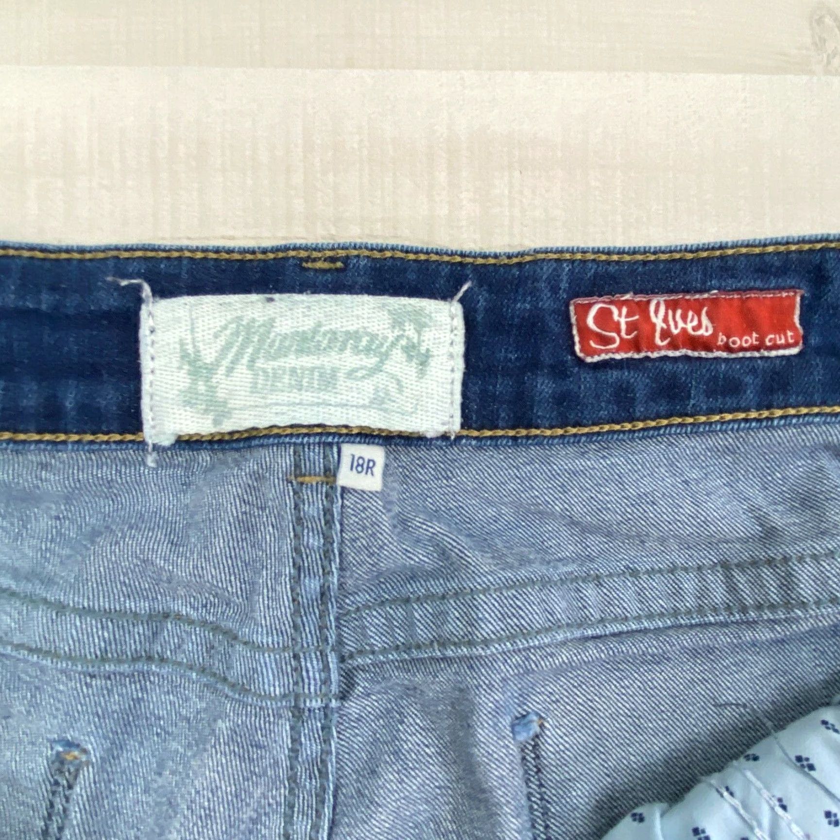 Vintage Womens Mantaray Denim Jeans Bootcut Regular Blue Extra Large XL Size 36" / US 14 / IT 50 - 4 Thumbnail