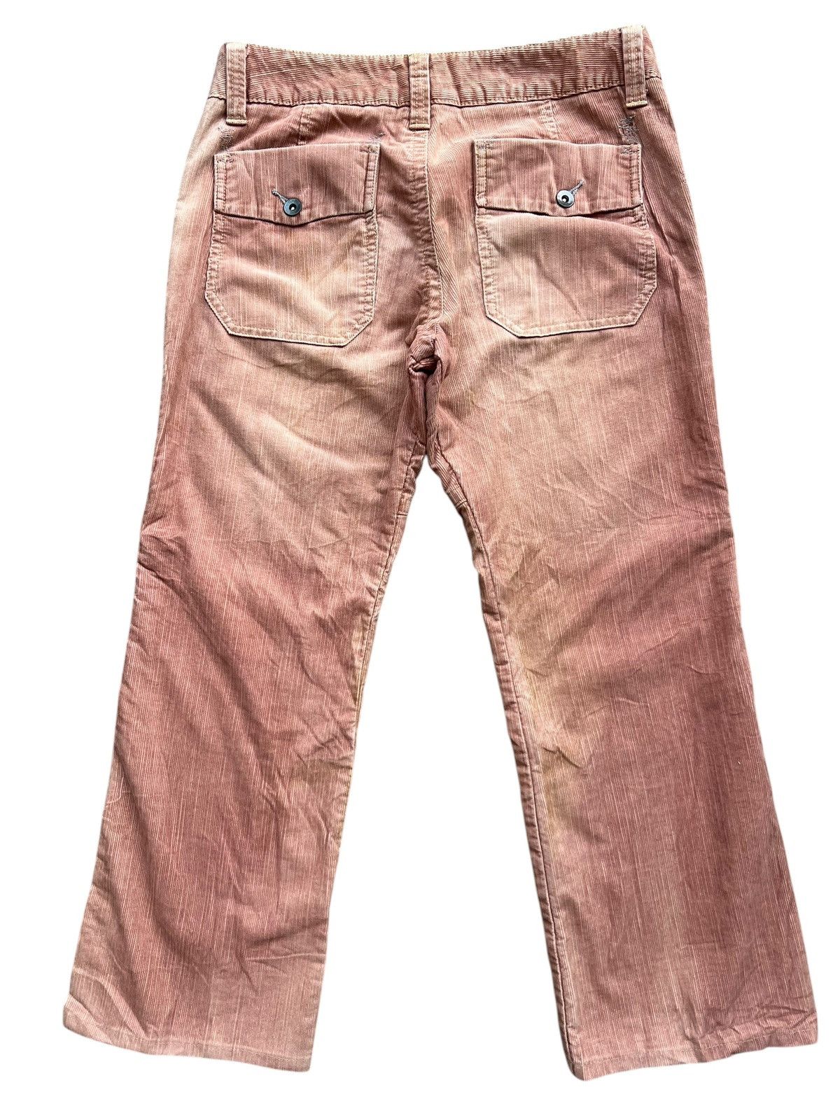 Japanese Brand Sunfaded Pink Corduroy Wide Baggy Pants 32x27 Size 32" / US 10 / IT 46 - 3 Thumbnail