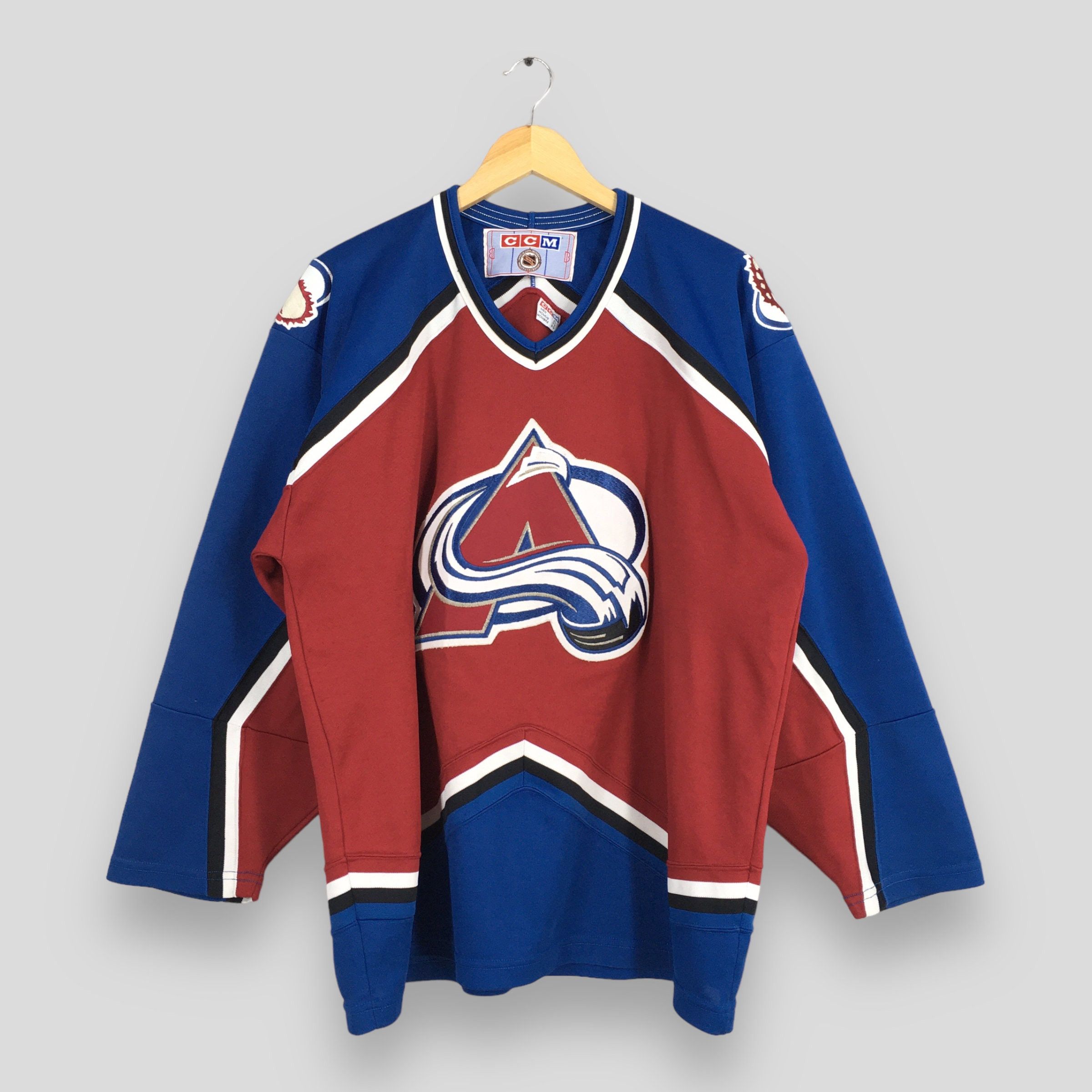 image of Nhl Vintage 90's Colorado Avalanche Ccm Canada Mesh Jersey Xl, Men's