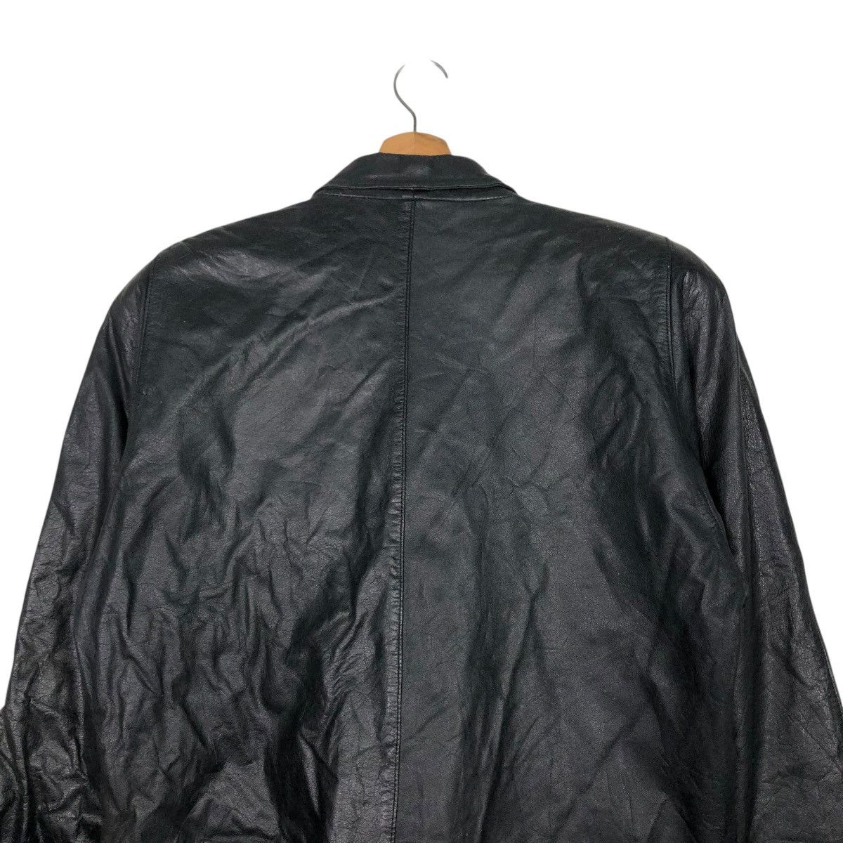 Japanese Brand 🔥VINTAGE WORK LEATHER JACKET UNBRANDED ISSEY MIYAKE Size US M / EU 48-50 / 2 - 11 Thumbnail