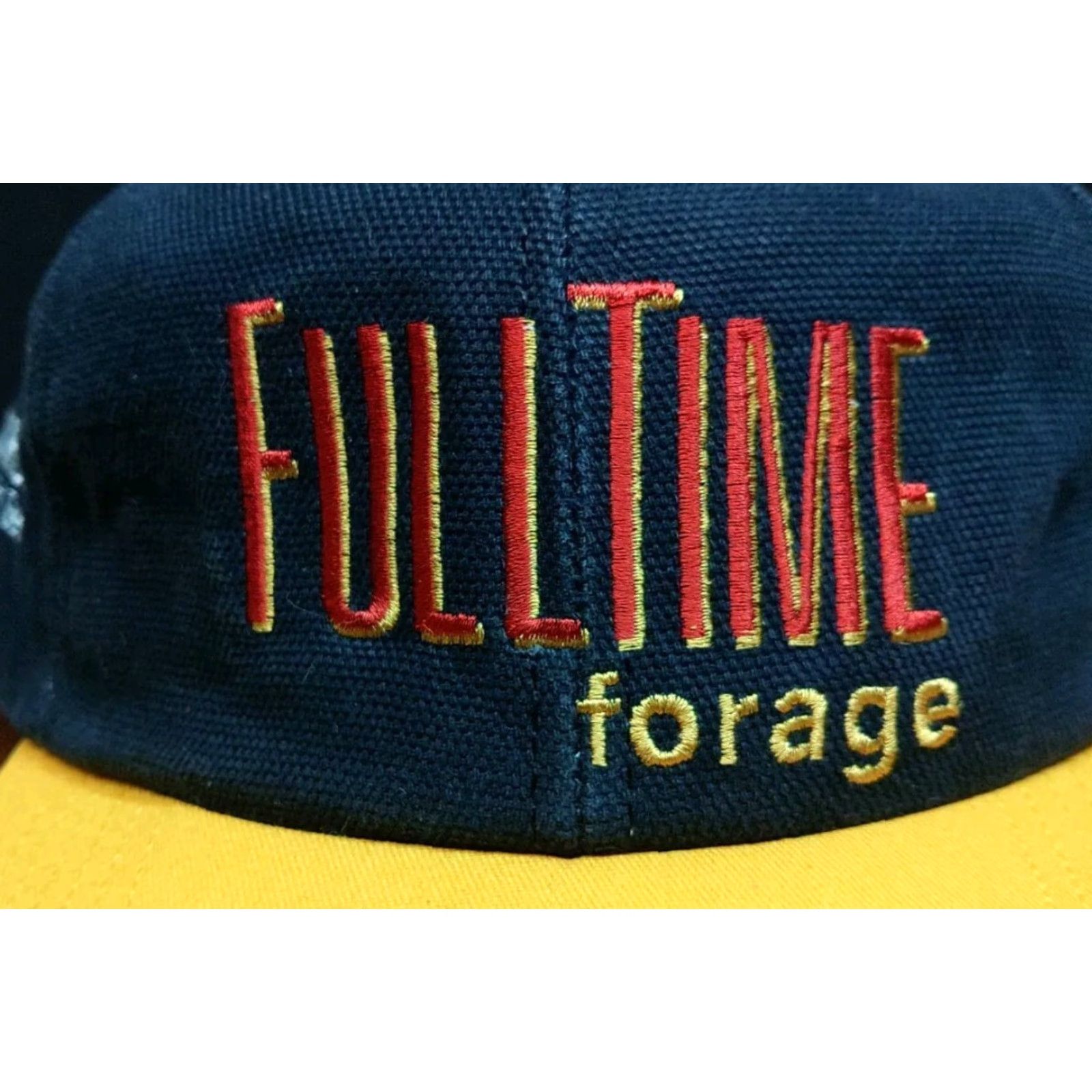 Vintage VINTAGE Osterman Full Time Forager Cargill Seeds Hat Cap Black Adult One Size Cotton Canvas Baseball Cap Adjustable Snapback Unisex Mens Womens 90s Size ONE SIZE - 2 Thumbnail