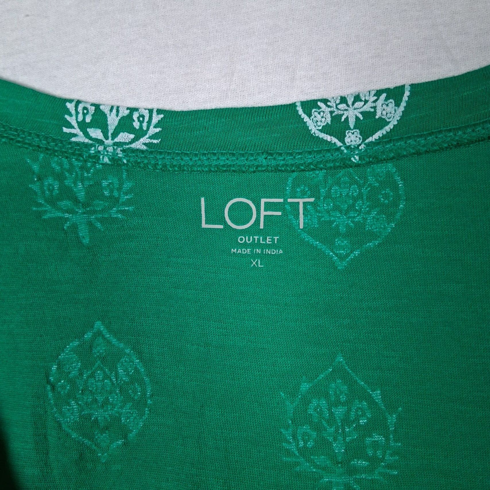 Loft VINTAGE Loft Outlet Tank Top Women XL Green White Floral Kelly Green Burnout New READ Size XL / US 12-14 / IT 48-50 - 6 Thumbnail